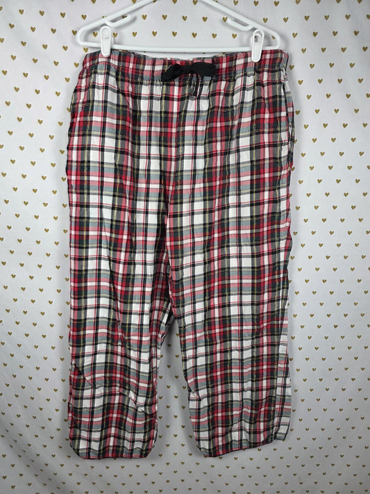 Victorias Secret Plaid Sleep Pants Red XL Pockets Pajama PJ