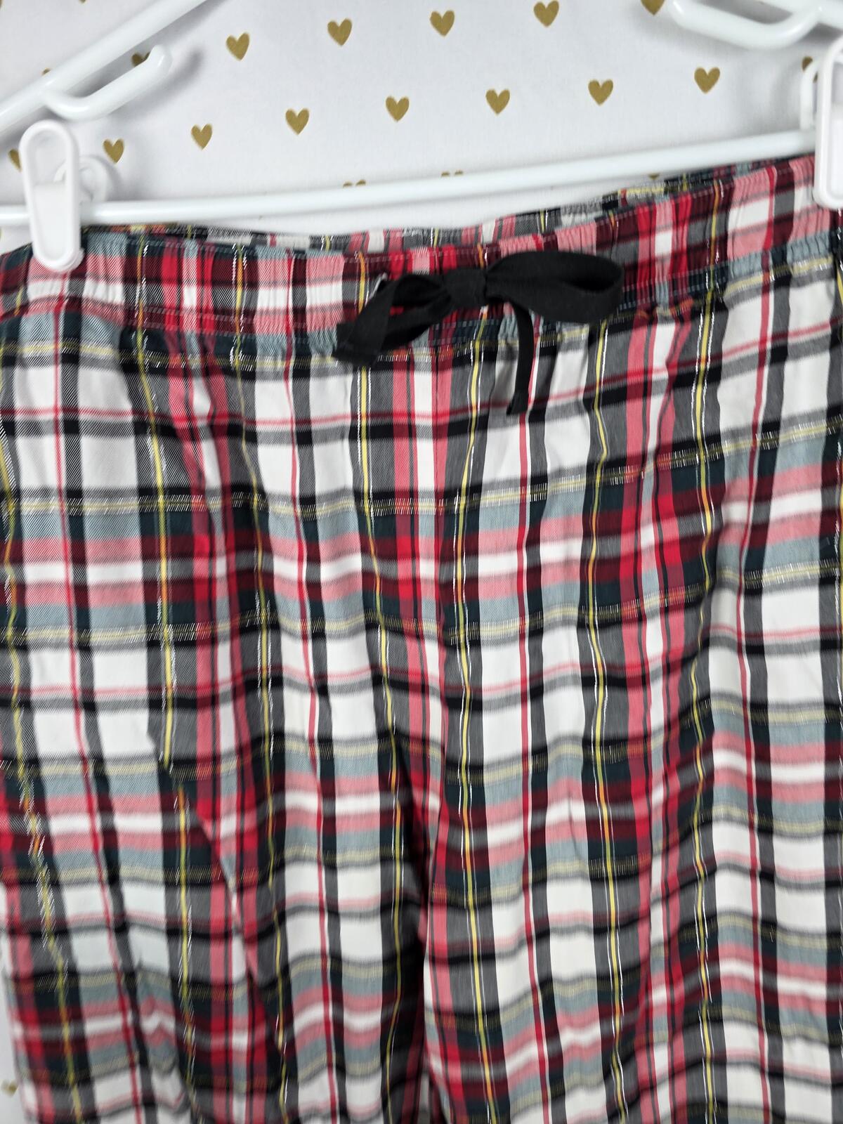 Victorias Secret Plaid Sleep Pants Red XL Pockets Pajama PJ