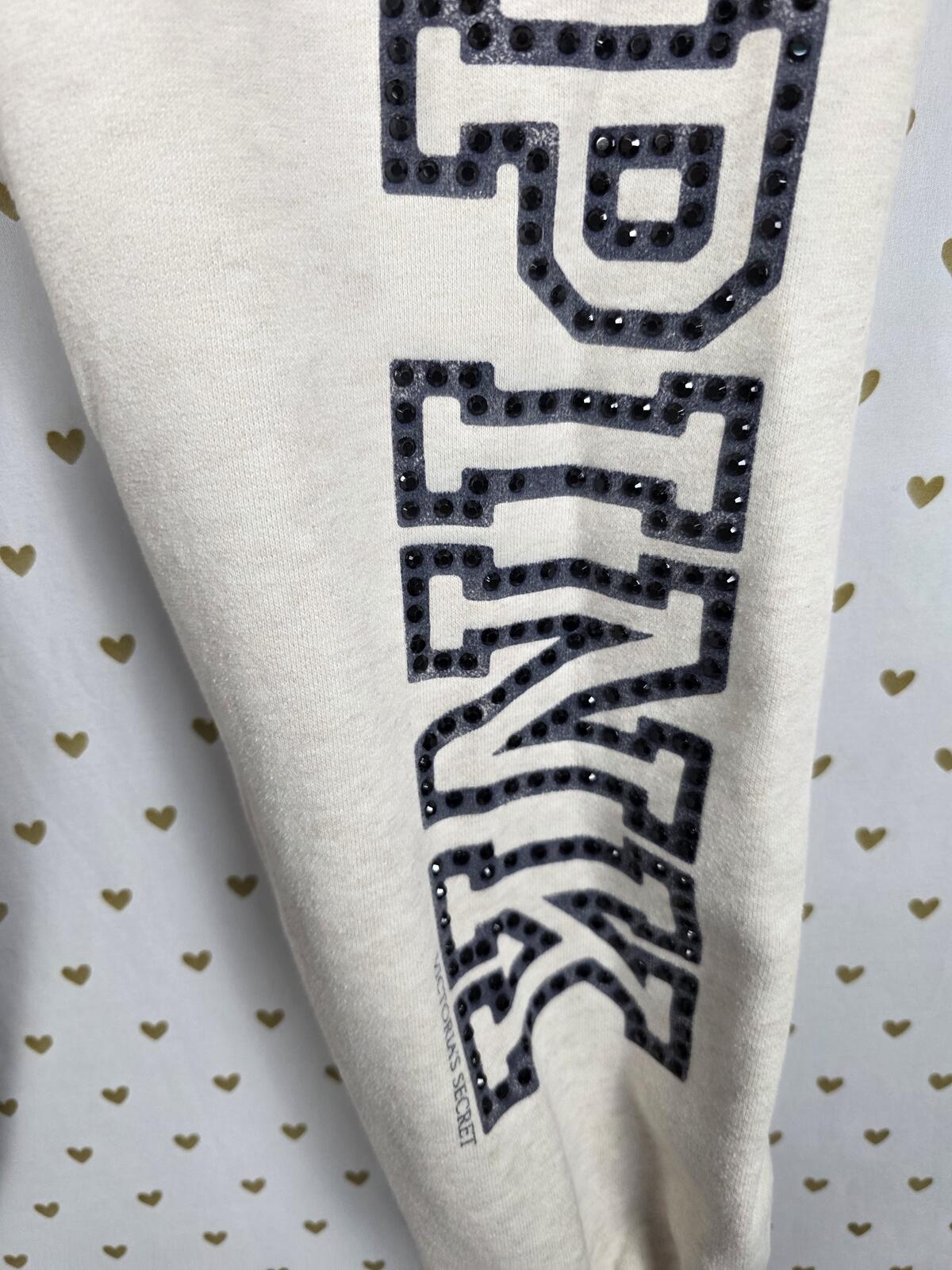 Victorias Secret PINK VINTAGE Y2k Bling Sweats LOVE Studded SMALL University