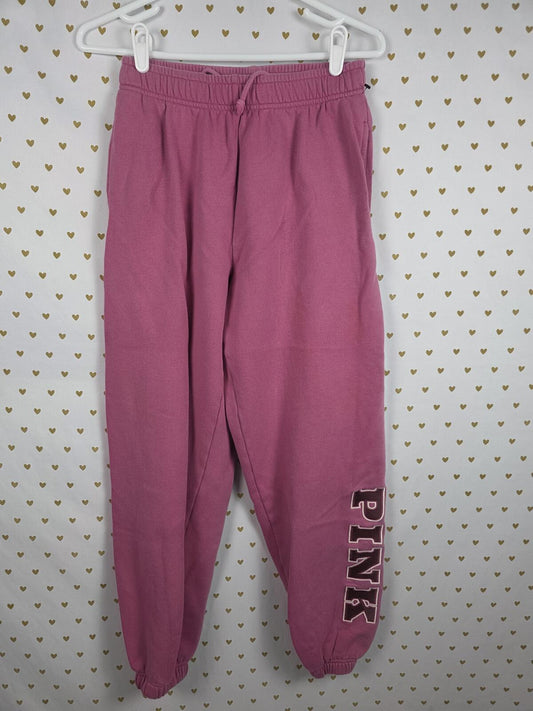 Victorias Secret PINK Embroidetred Tapered Joggers Sweatpants SMALL