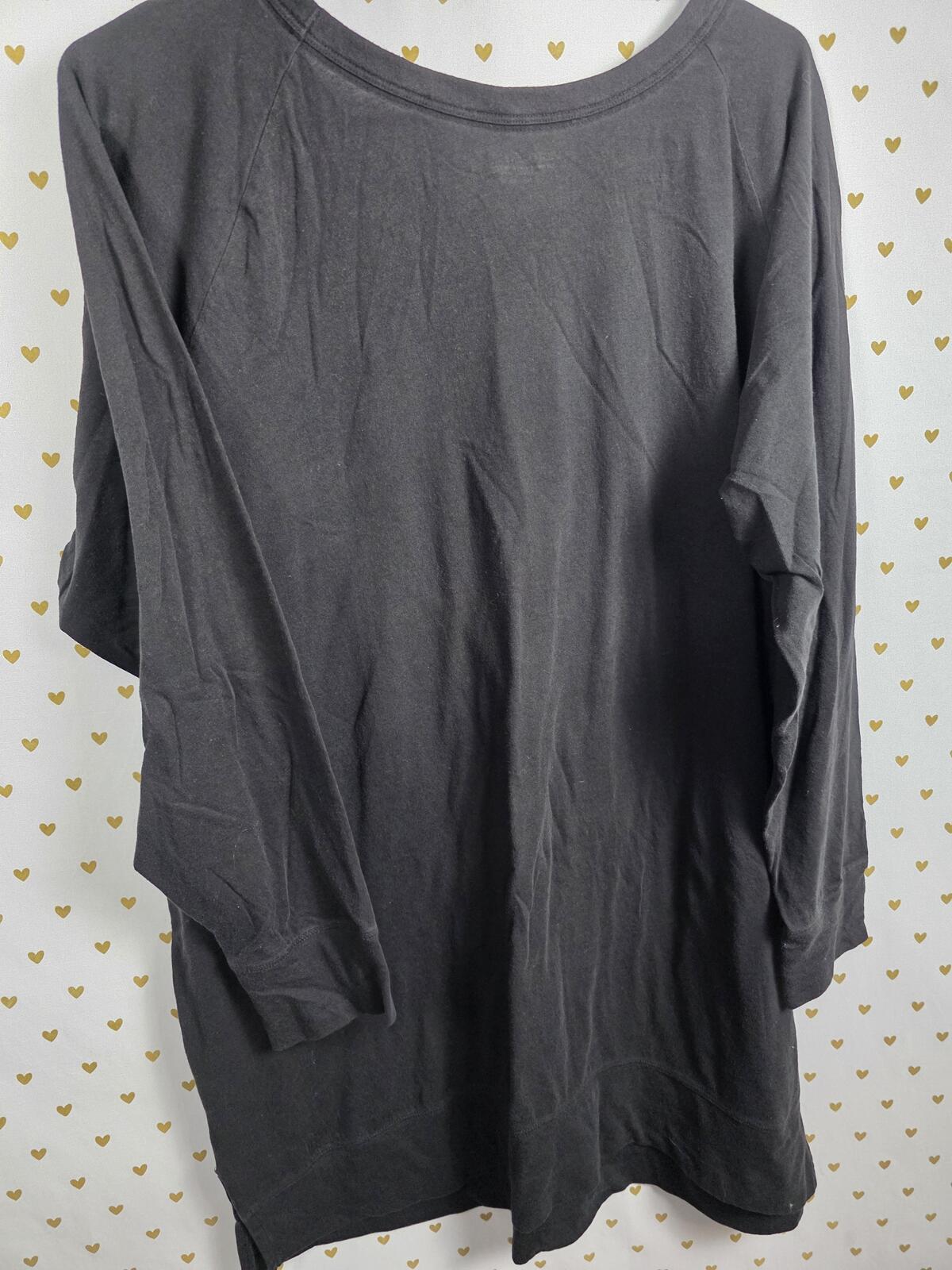Victorias Secret Black Long sleeve XL Antler nightgown Sleep Shirt Dress PJ