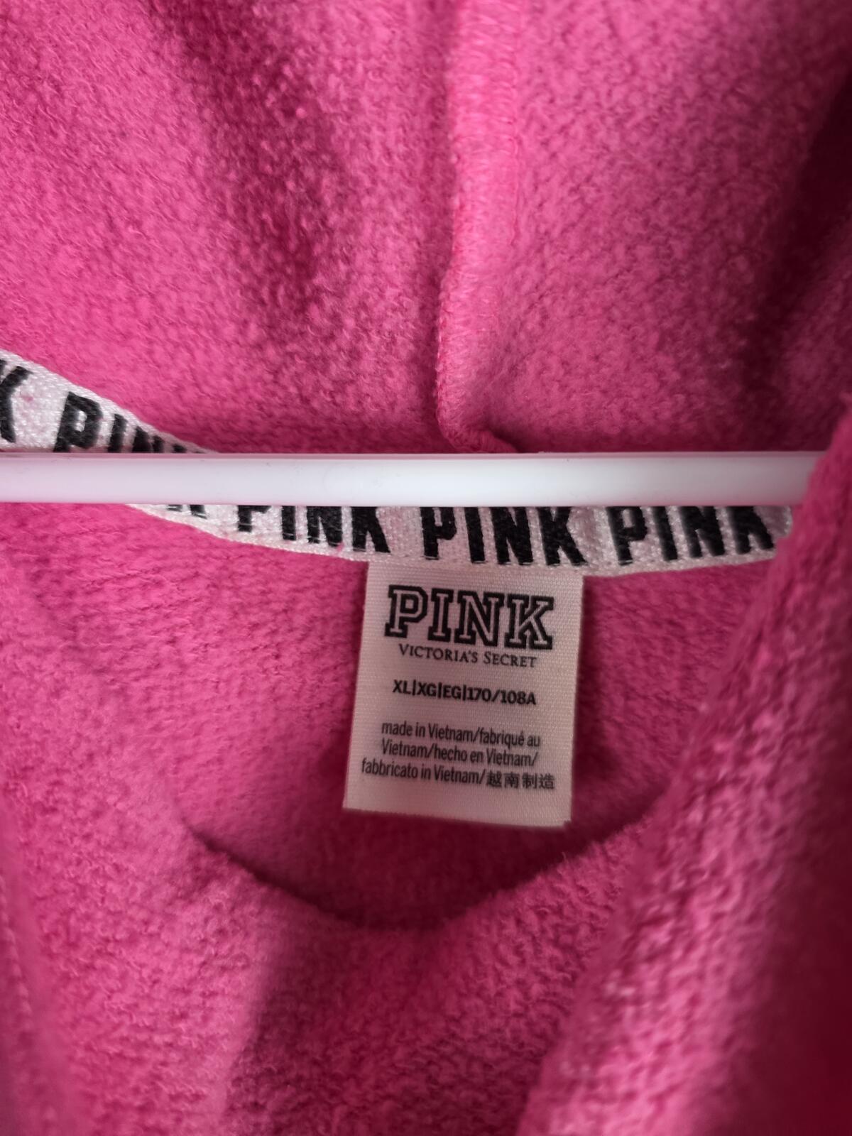 Victorias Secret Pink Slouchy Cowl Neck Logo Sweater Shirt XL