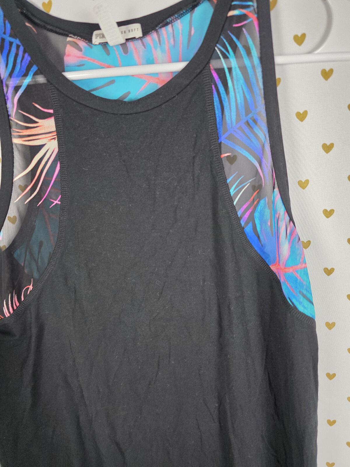 Victorias Secret PINK SUPER SOFT Floral Mesh Tank Top XS