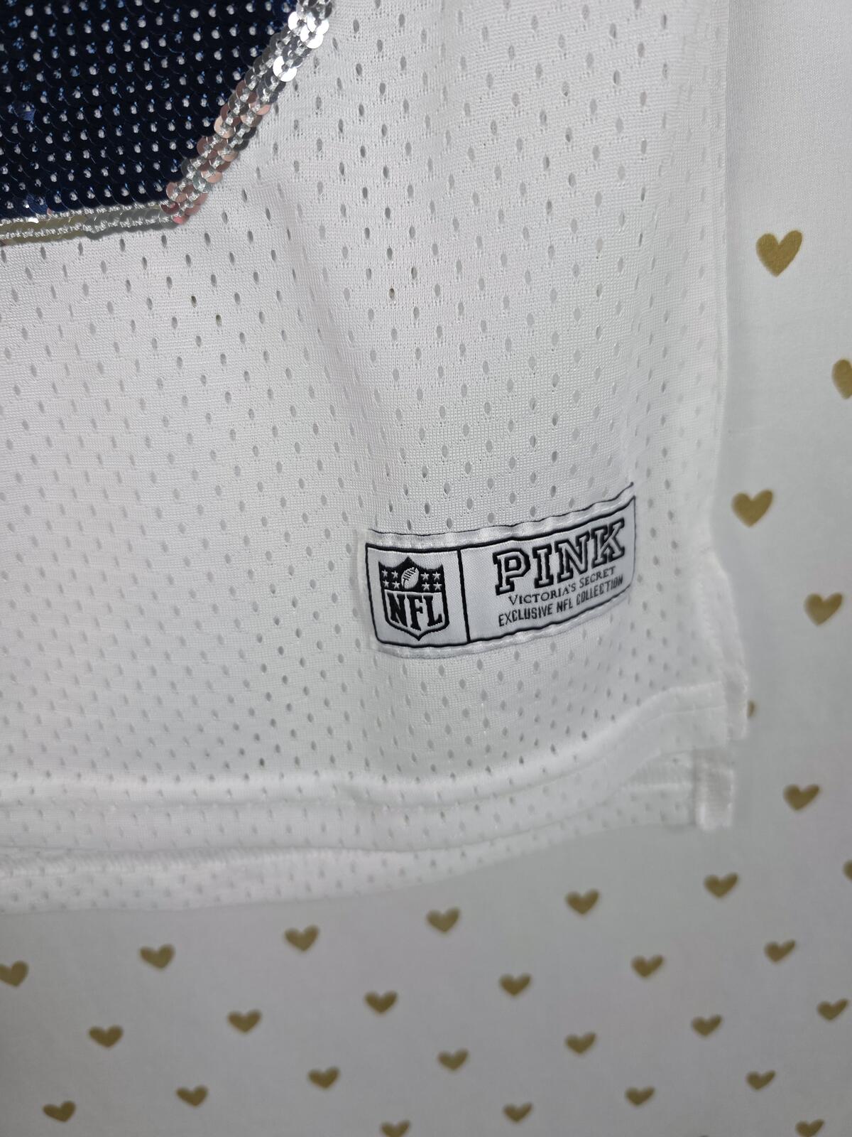 Victorias Secret PINK NFL BLING Sequined DALLAS COWBOYS Football Jersey XS