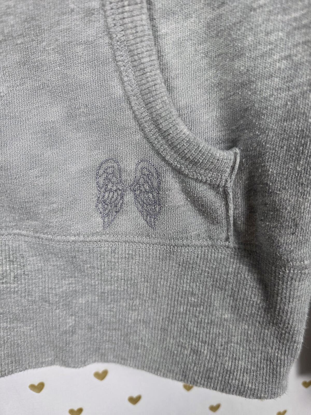 Victorias Secret ANGEL studded Embroidered Wings Full Zip Hoodie Jacket LARGE