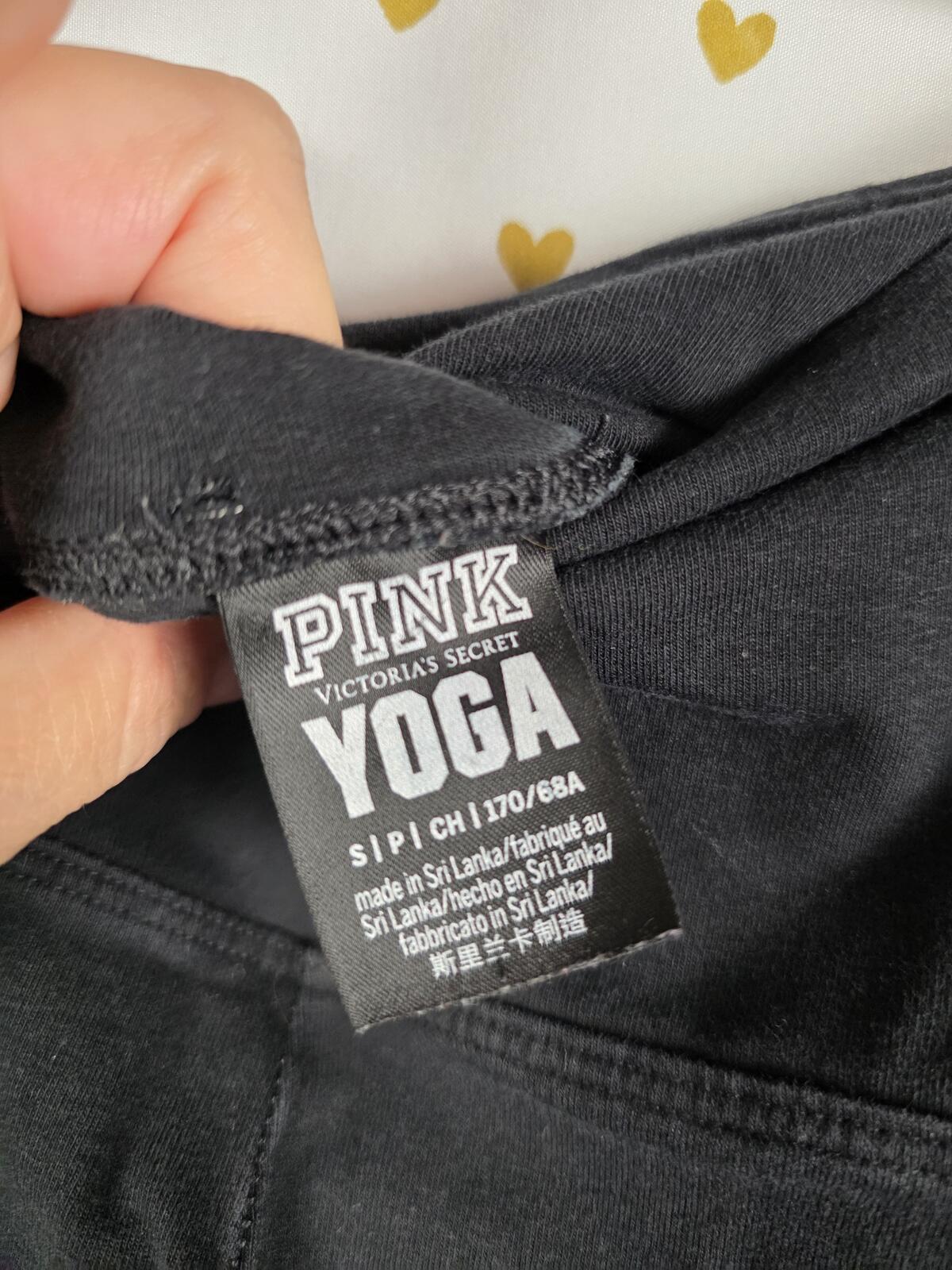 Victorias Secret PINK BLING Cutout Yoga Pants Leggings Small Gold Sequined