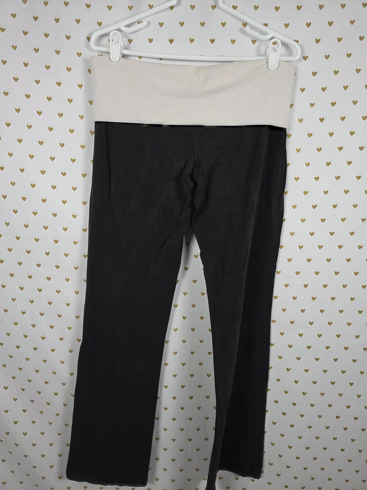 Victorias Secret PINK BLING Vintage Foldover Flare Yoga Pants Leggings LARGE