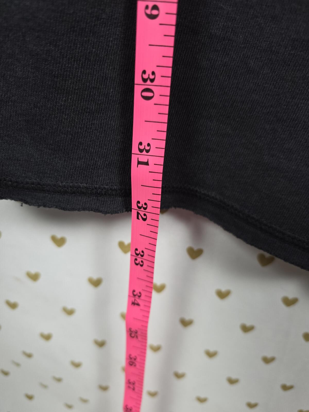Victorias Secret PINK LOVE Flare Sweats Sweatpants Black Raw Hem Vintage Large
