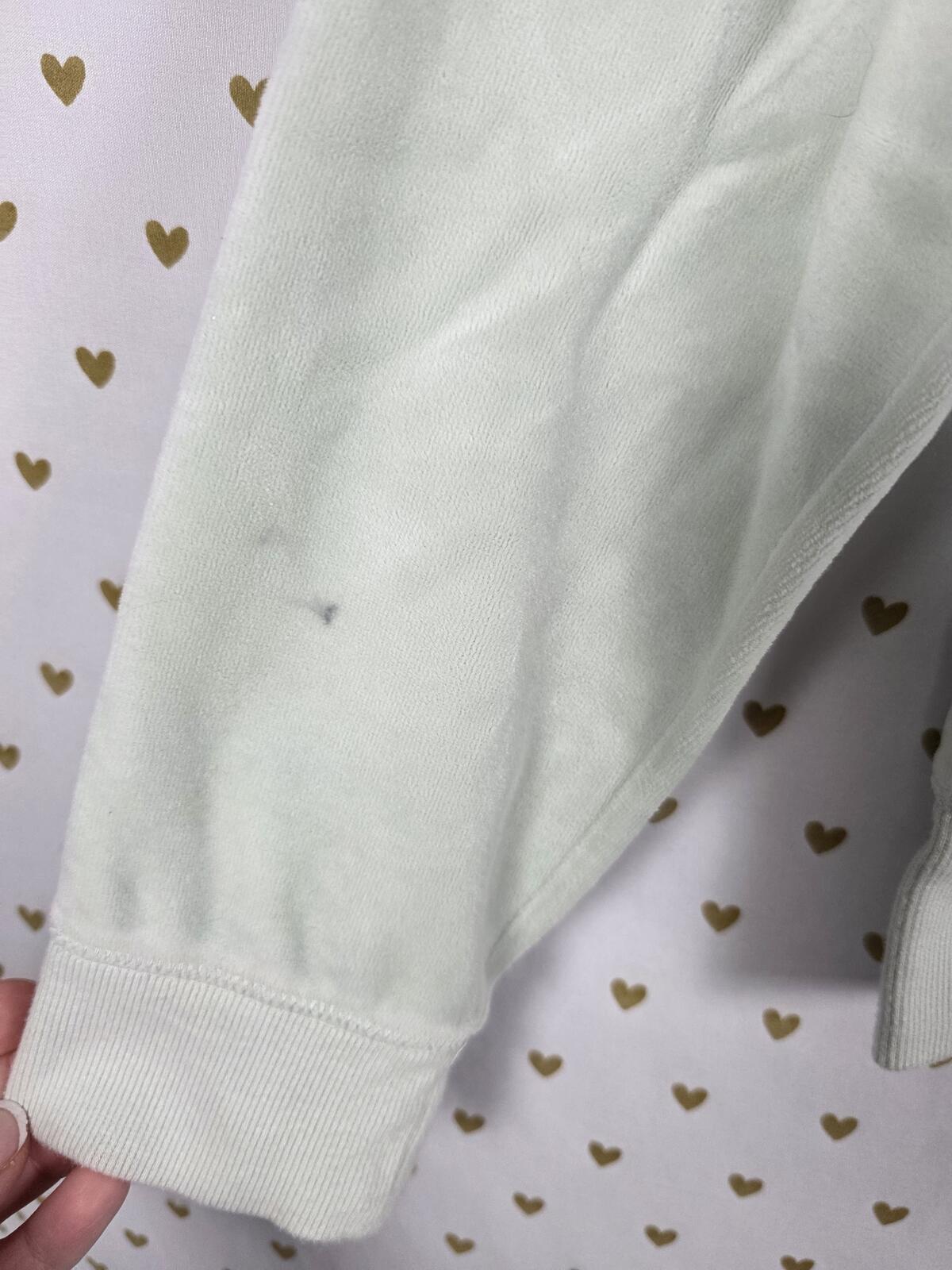 Victorias Secret MINT WINGS Velour Full Zip Hoodie Jacket Large