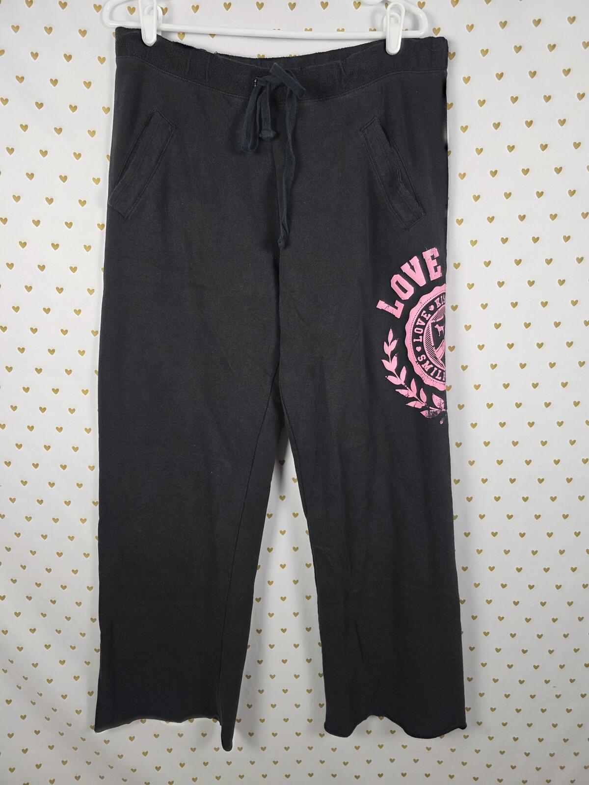 Victorias Secret PINK Vintage LOVE Diaper Butt Boyfriend Sweats Sweatpants MED