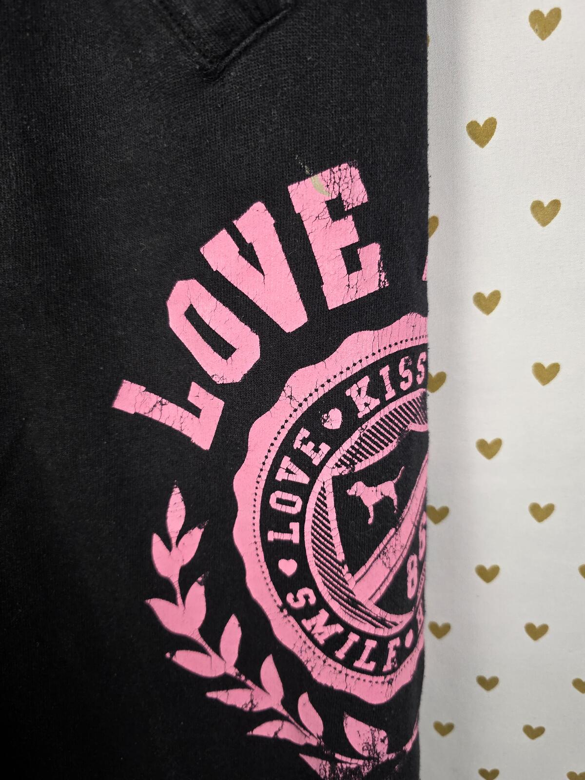 Victorias Secret PINK Vintage LOVE Diaper Butt Boyfriend Sweats Sweatpants MED