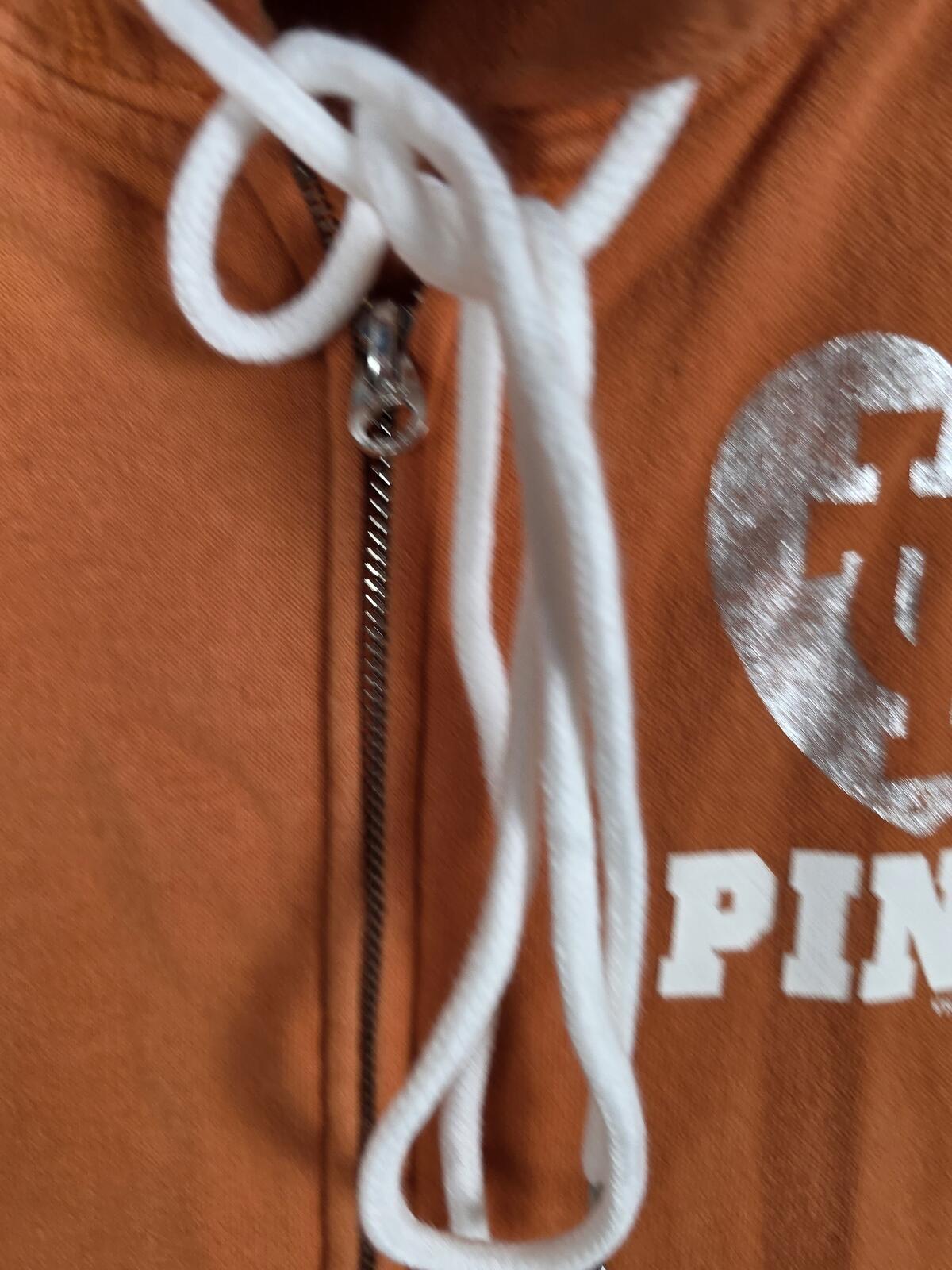 Victorias Secret Pink Vintage BLING Texas Longhorns College UT Full Zip Hoodie L