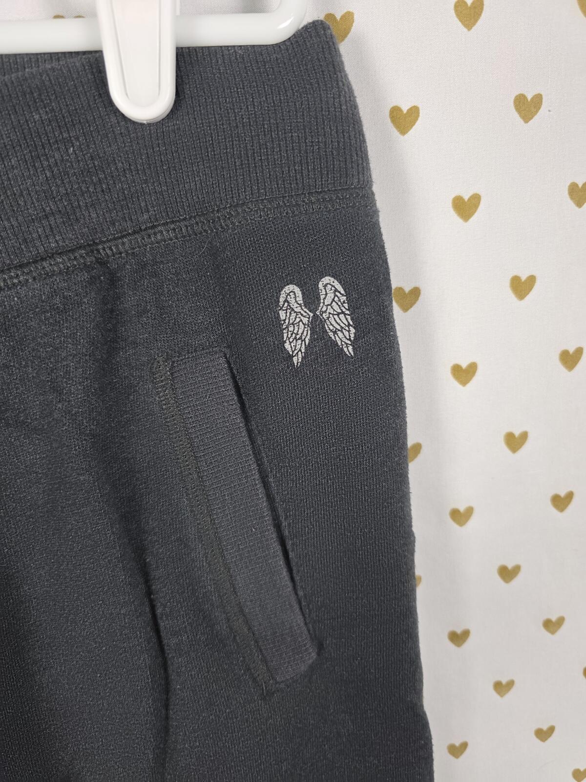 Victorias Secret ANGEL Logo WINGS Grey Sweats Sweatpants MEDIUM