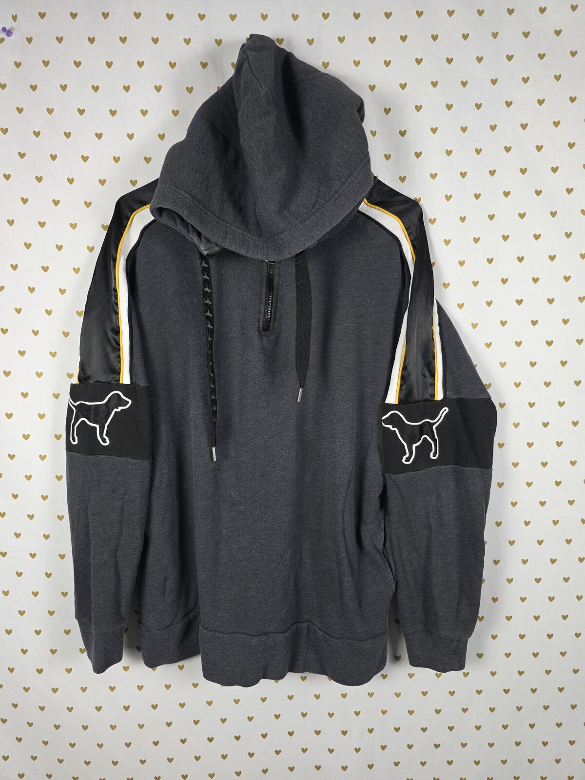 Victorias Secret Pink Dog Logo Sherpa Embroidered Pullover hoodie sweater jacket