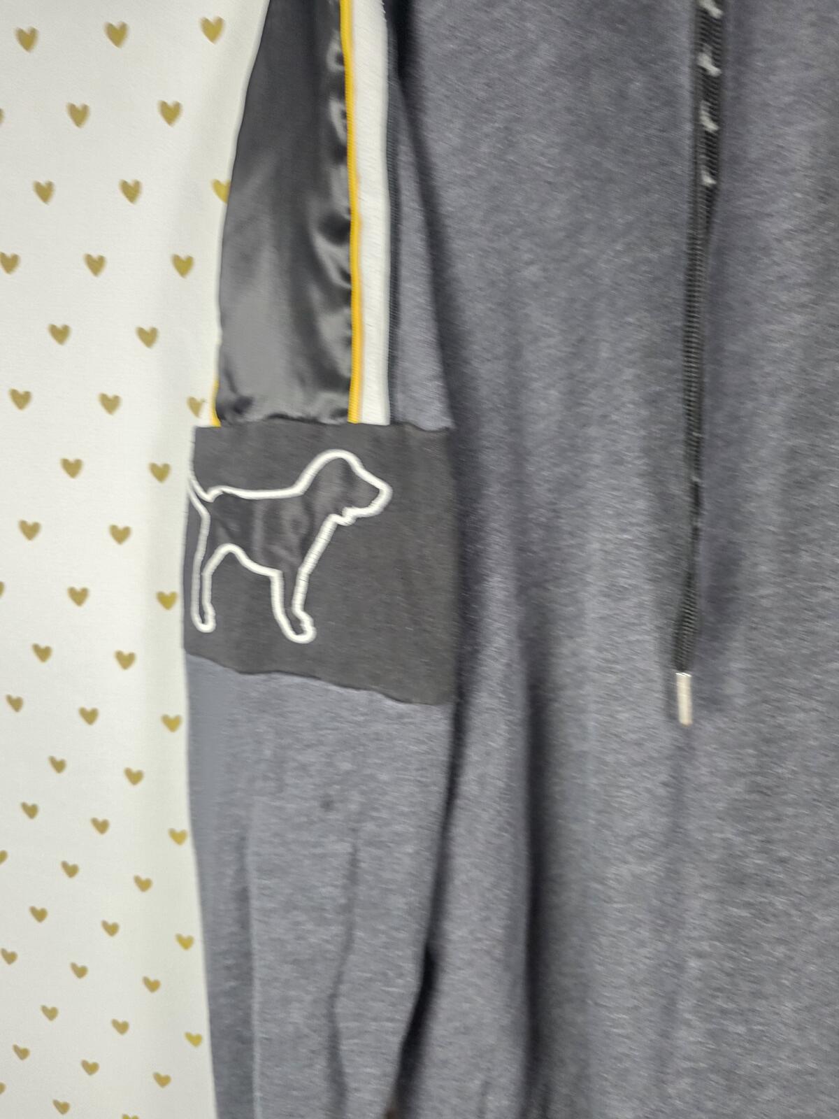 Victorias Secret Pink Dog Logo Sherpa Embroidered Pullover hoodie sweater jacket