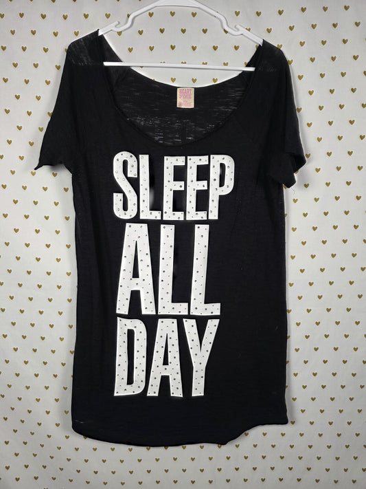 Victorias Secret PINK Sleep All Day Party All night Nightgown RARE Bling HTF MED