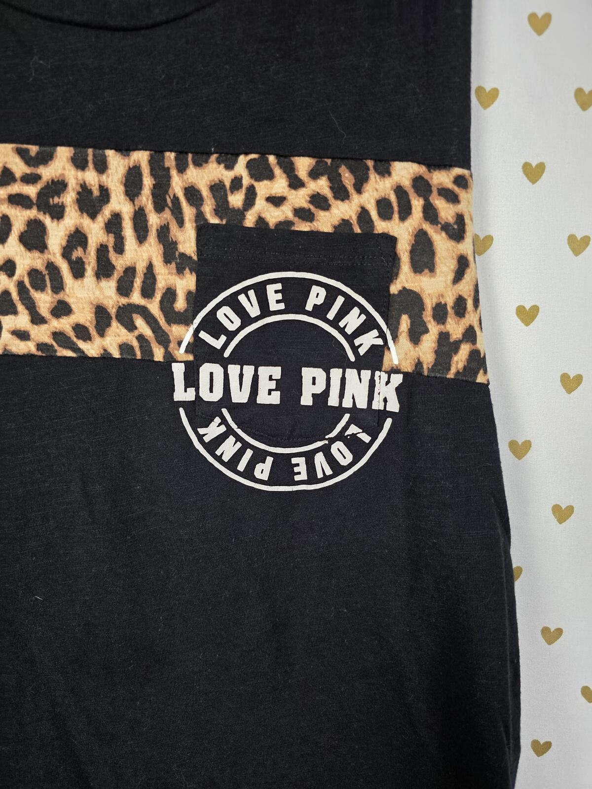 Victorias Secret PINK Cheetah Leopard Tank Top Muscle Tee Shirt XS