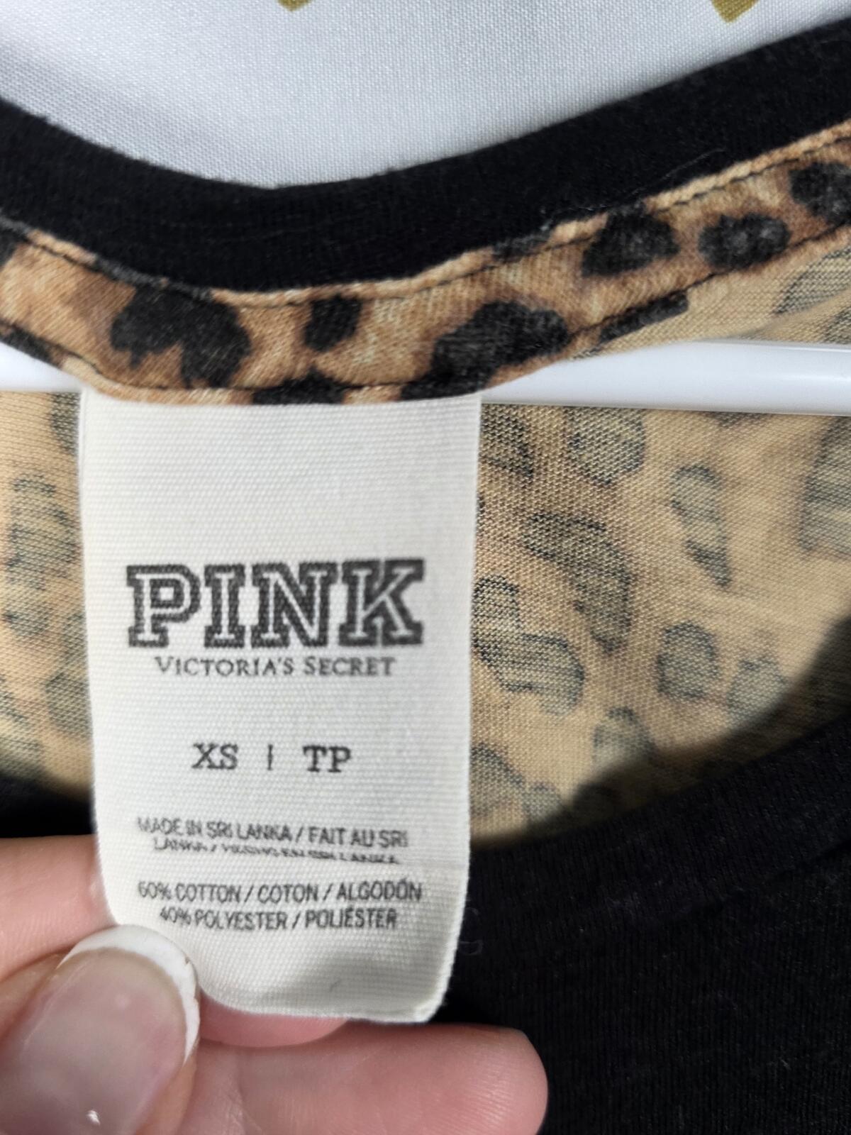 Victorias Secret PINK Cheetah Leopard Tank Top Muscle Tee Shirt XS