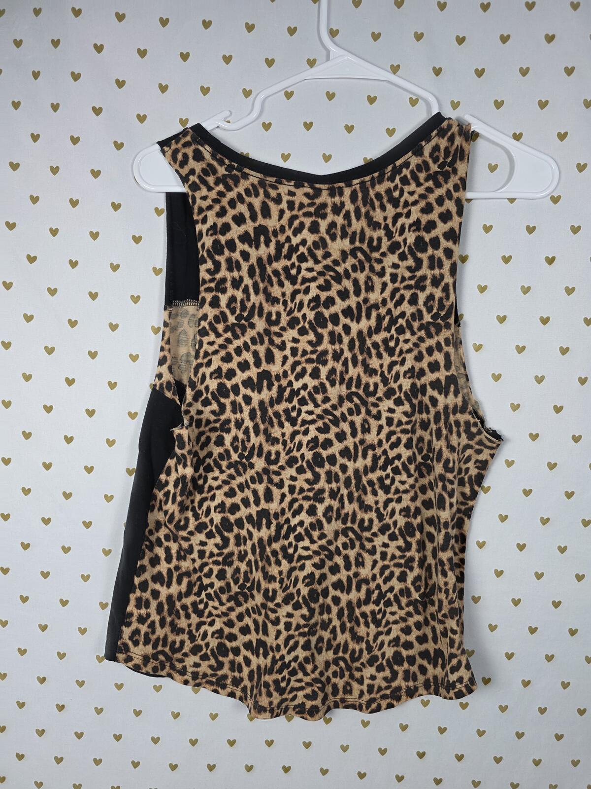 Victorias Secret PINK Cheetah Leopard Tank Top Muscle Tee Shirt XS