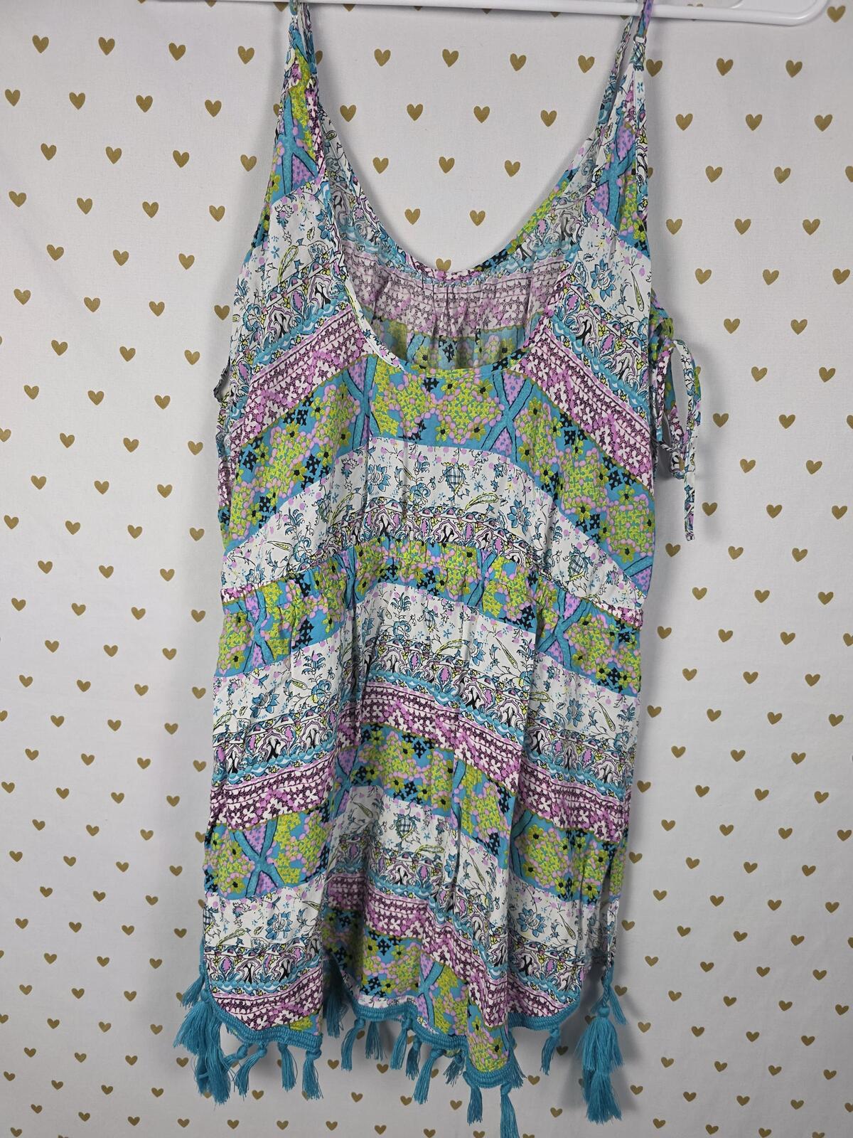 Victorias Secret Small Cute Tassel Swim Cover Up Dress Tank Top Flowy