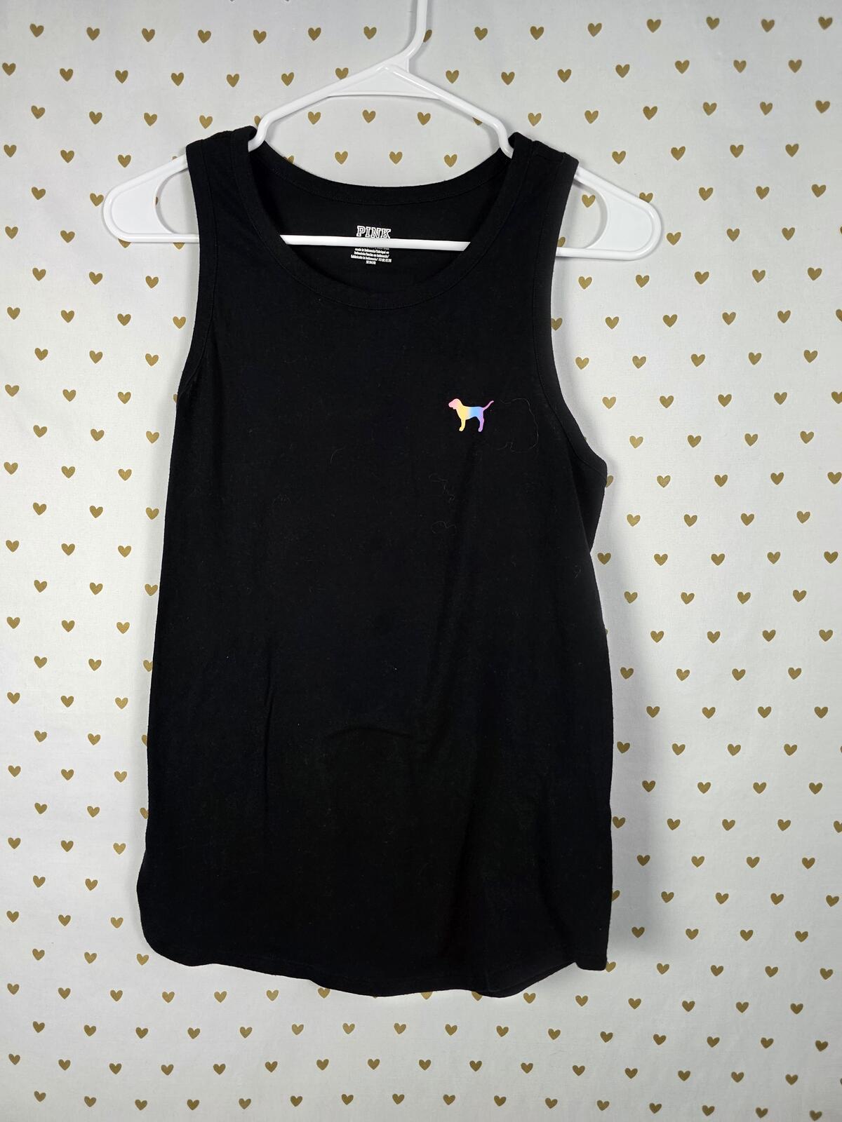 Victorias Secret PINK Rainbow Gradient Logo Tank Top XS