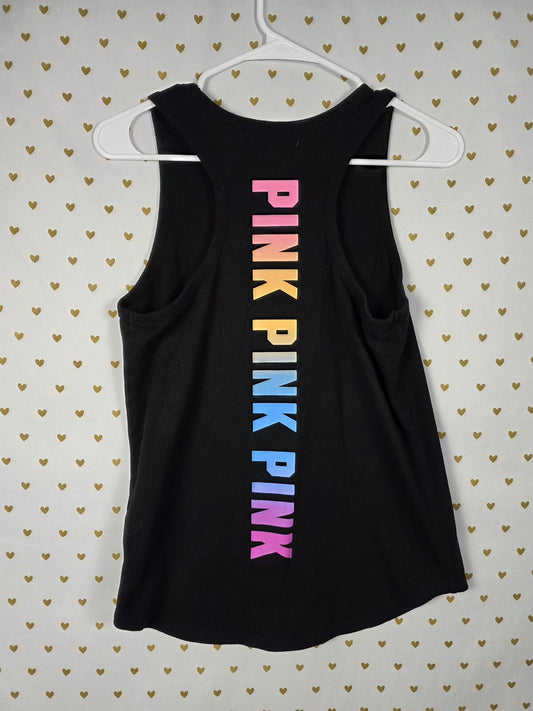 Victorias Secret PINK Rainbow Gradient Logo Tank Top XS