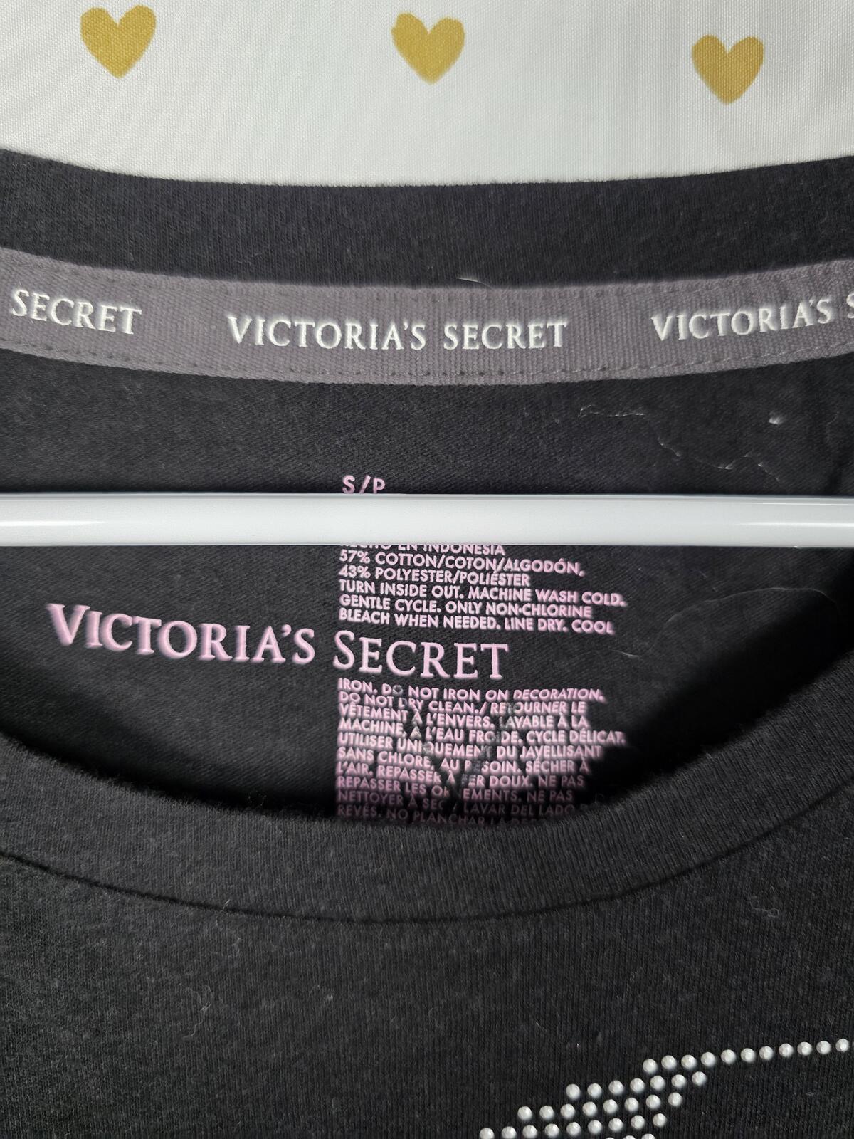 Victorias Secret LOVE Bling Studded HAWAII Boxy Cropped Tee Shirt HTF Rare SMALL