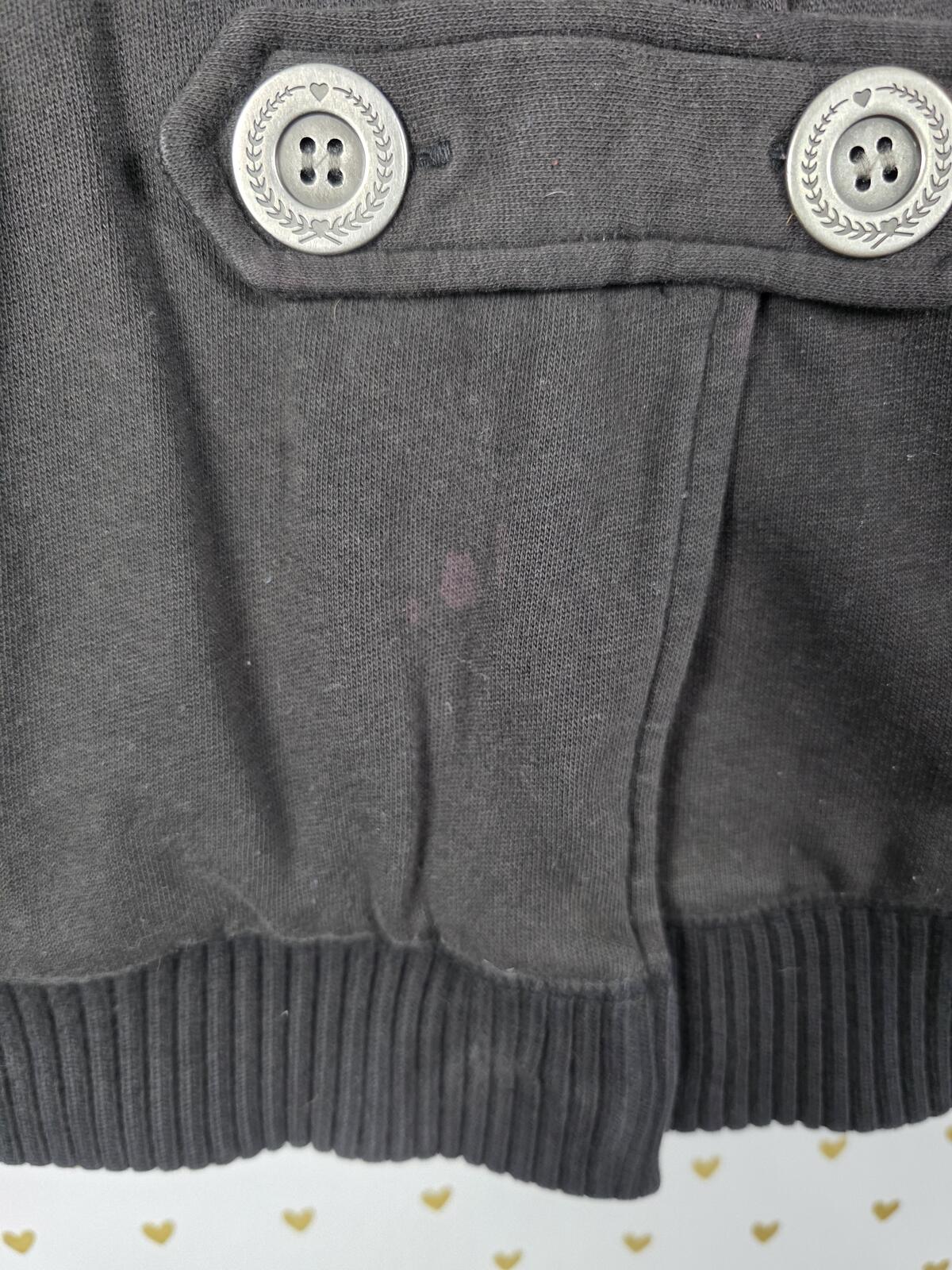 Victorias Secret Pink BLING CREST Fur LIned Double Breasted Hoodie Jacket HTF M