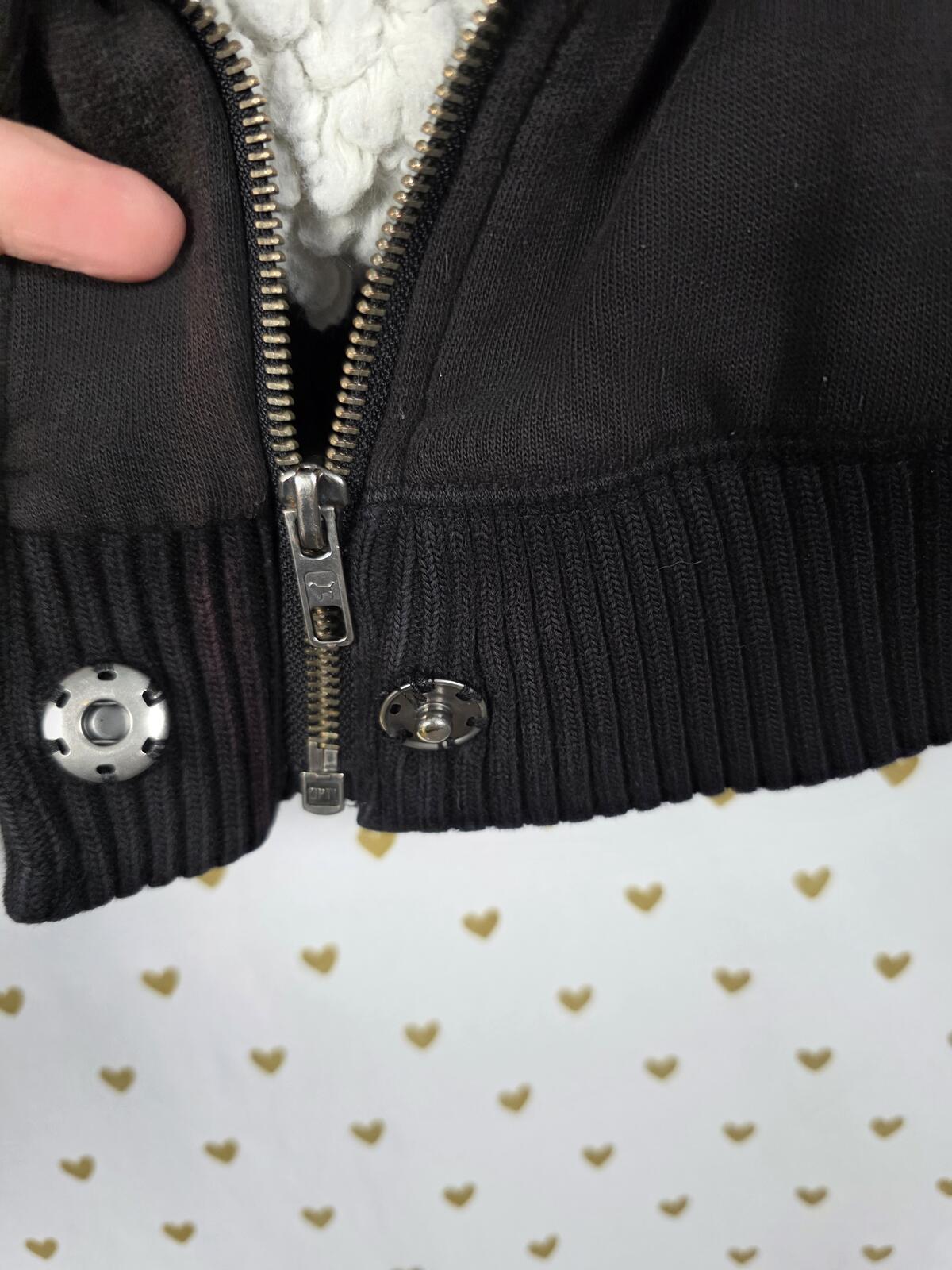 Victorias Secret Pink BLING CREST Fur LIned Double Breasted Hoodie Jacket HTF M