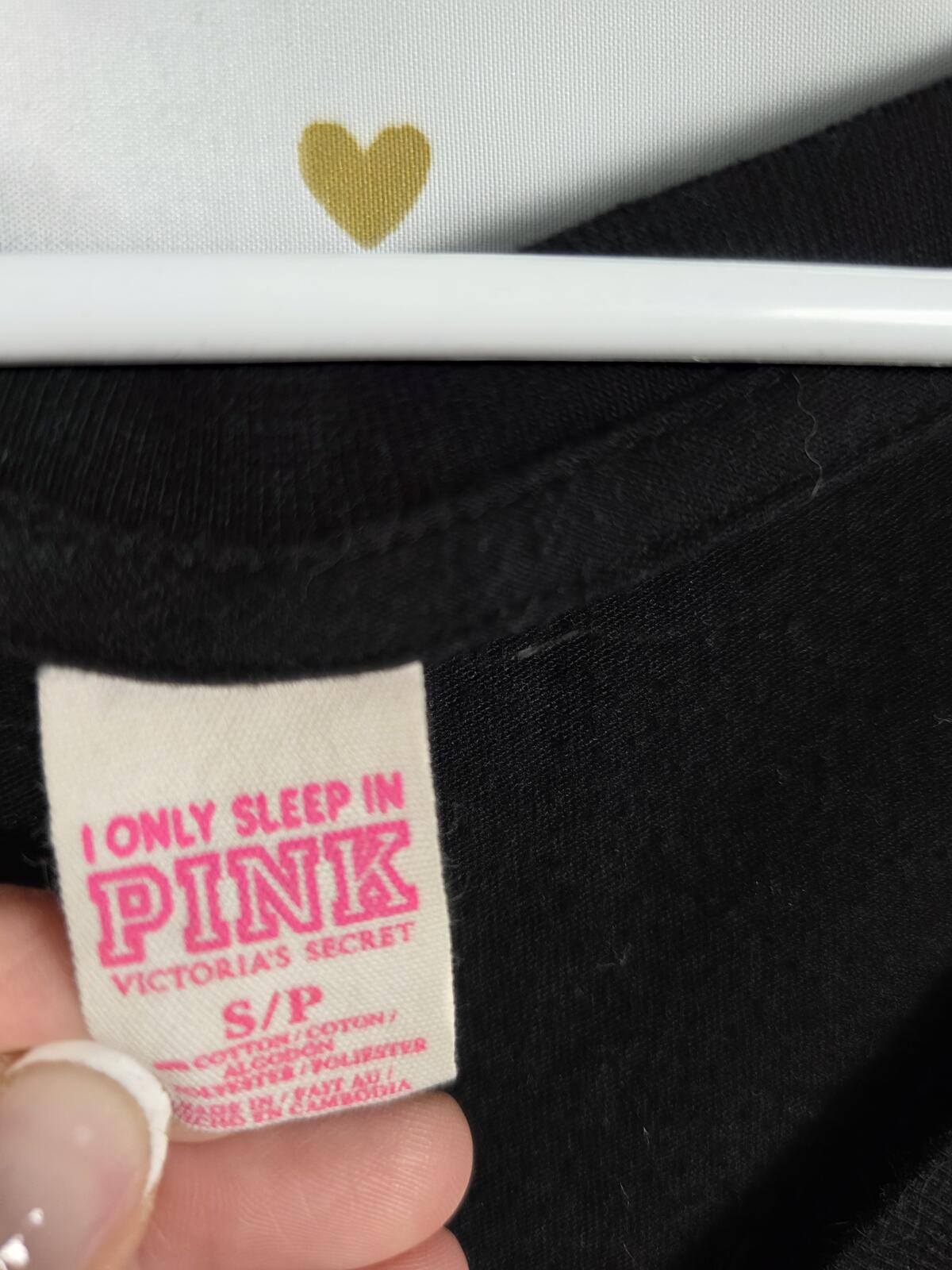 Victorias Secret PINK STUDY LESS PARTY MORE Small Vintage Nightgown Sleep Dress