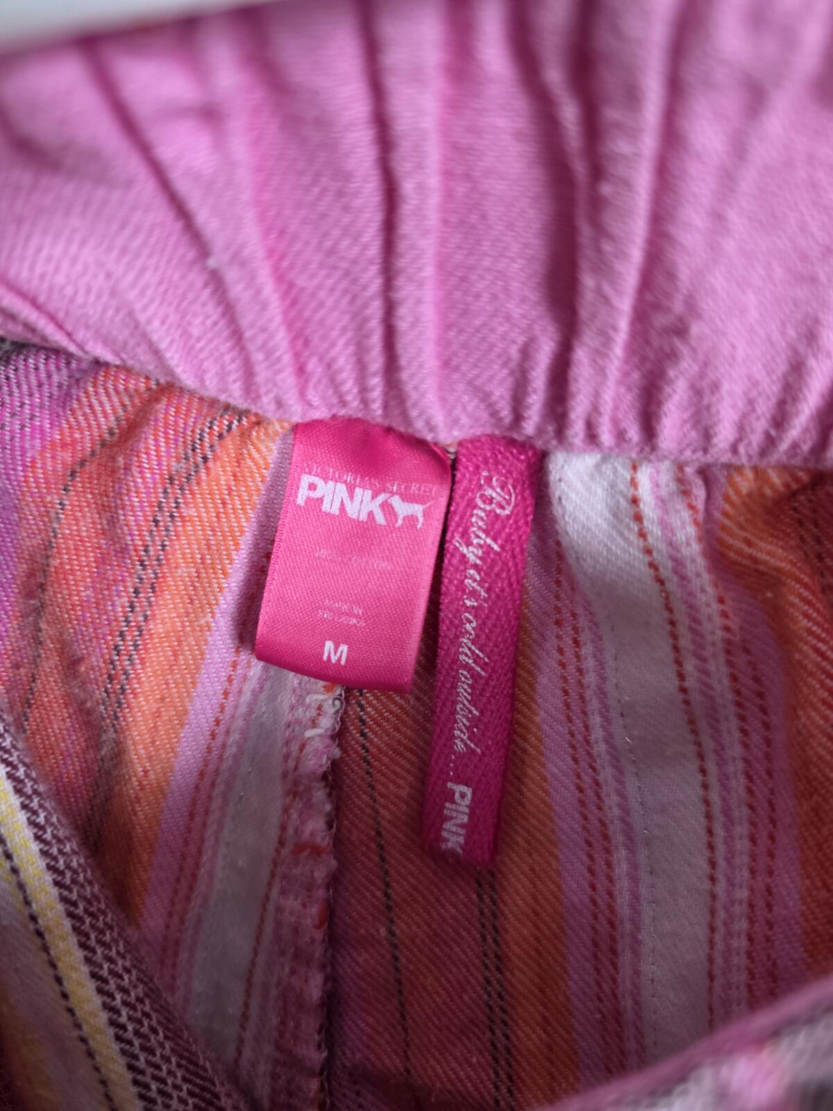 Victorias Secret PINK Vintage Y2k Bow Striped Sleep Shorts Boxers Pajama Bottoms