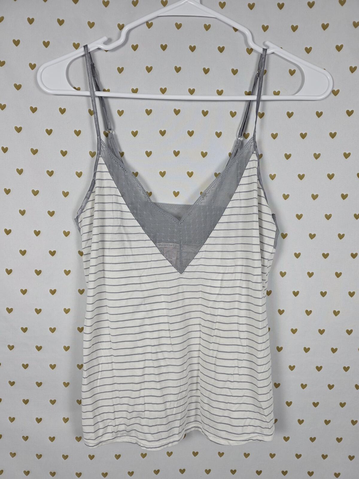Victorias Secret Striped Super Soft Tank Top babydoll Strappy XS