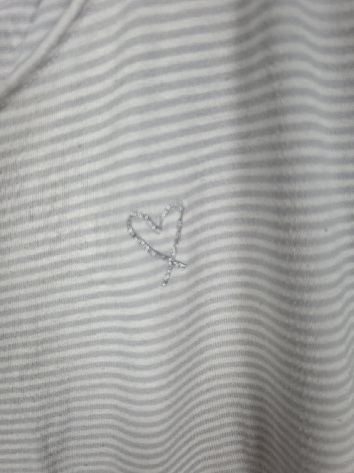 Victorias Secret Small super soft striped sleep shirt nightgown Grey