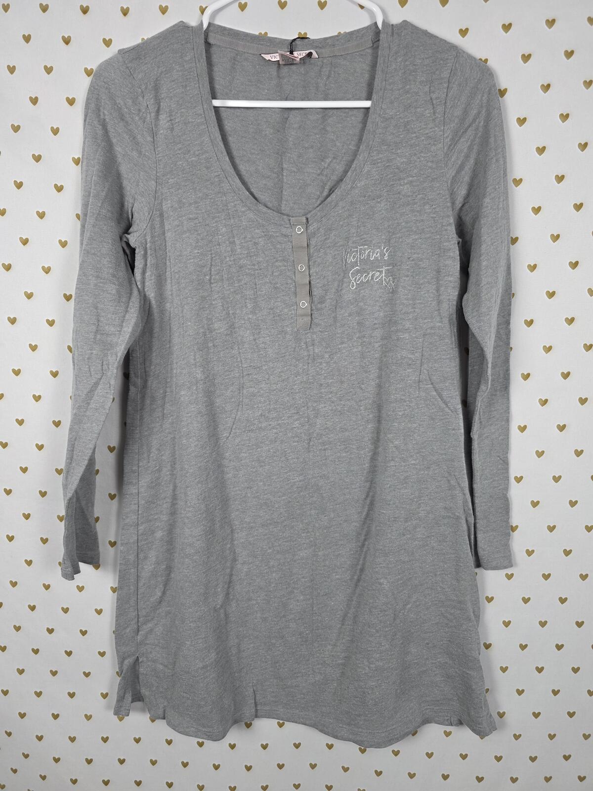 Victorias Secret Super Soft Grey XS Sleep Dress nightgown Shirt