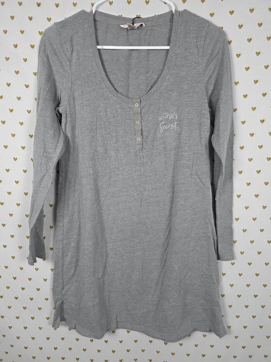Victorias Secret Super Soft Grey XS Sleep Dress nightgown Shirt
