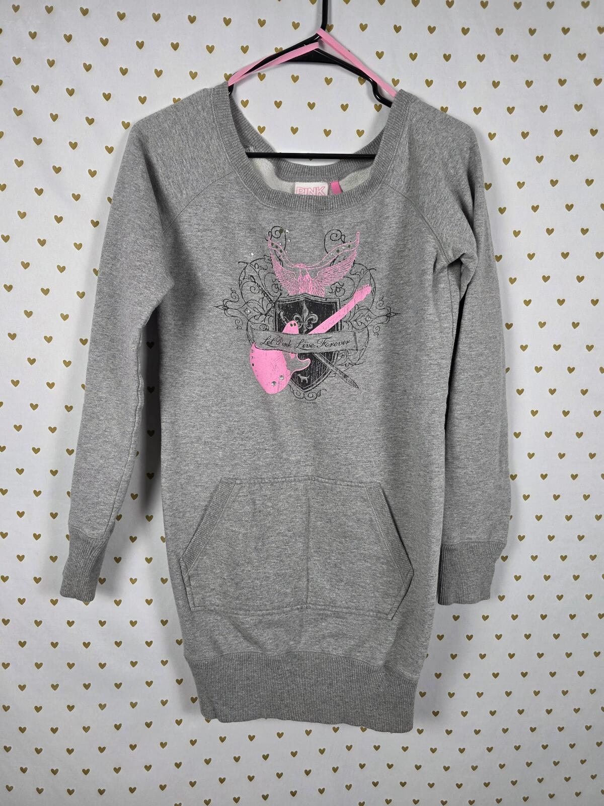 Victorias Secret PINK Vintage Rocker Bling Sweater Dress Y2k Rare SMALL