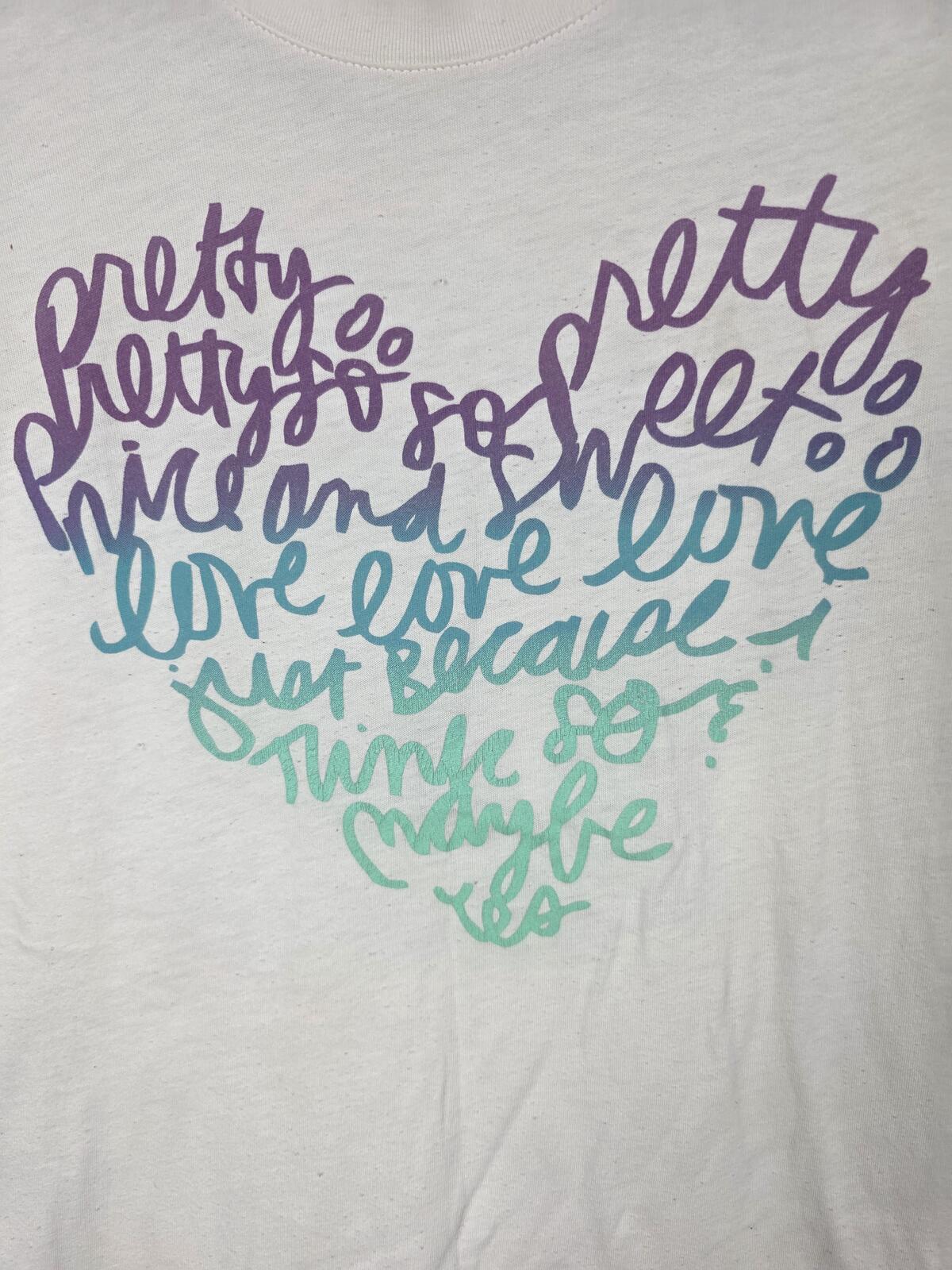 Victorias Secret PINK Heart Vintage Y2k Tee Shirt Love Sweet Gradient MEDIUM