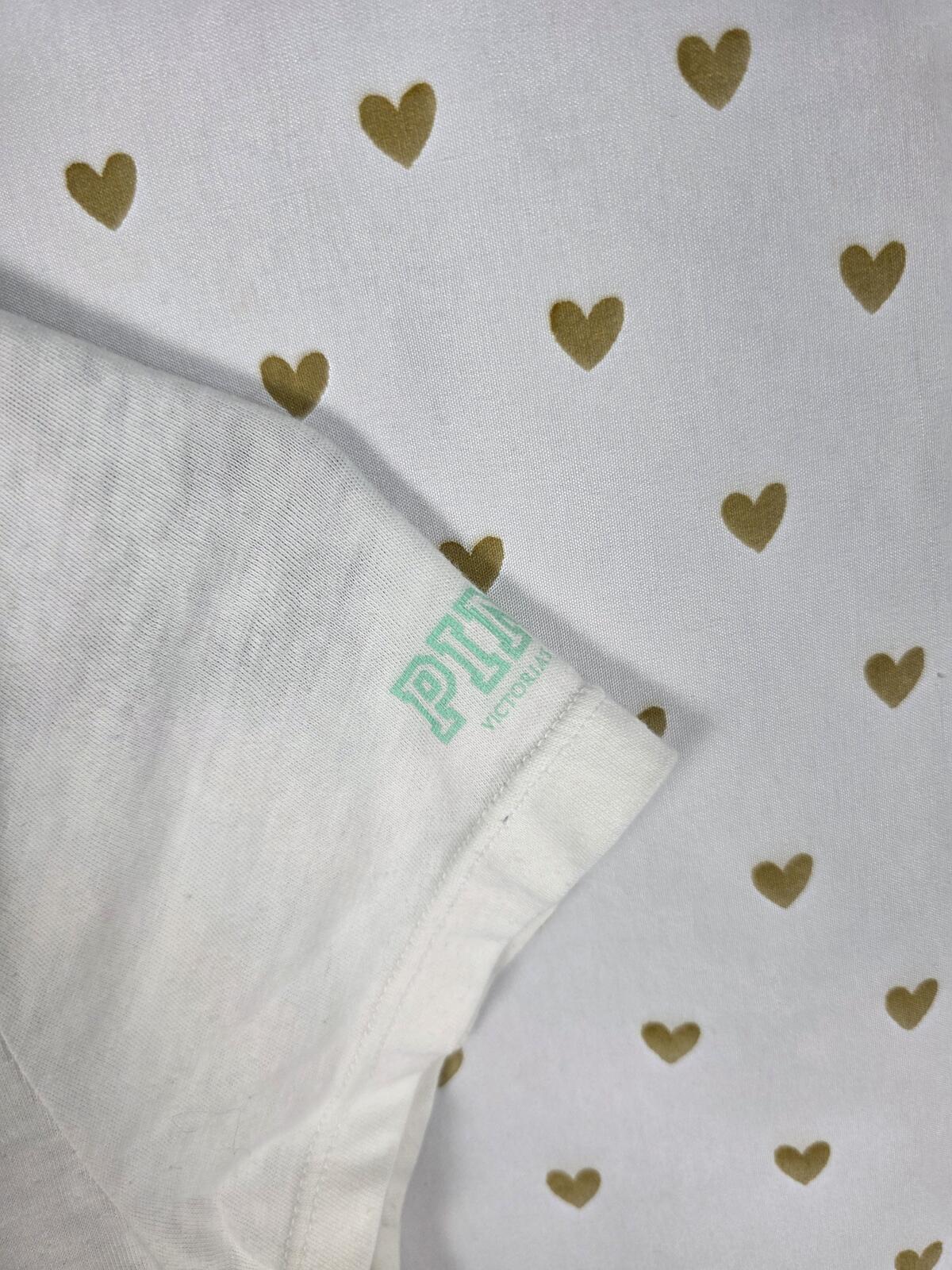 Victorias Secret PINK Heart Vintage Y2k Tee Shirt Love Sweet Gradient MEDIUM