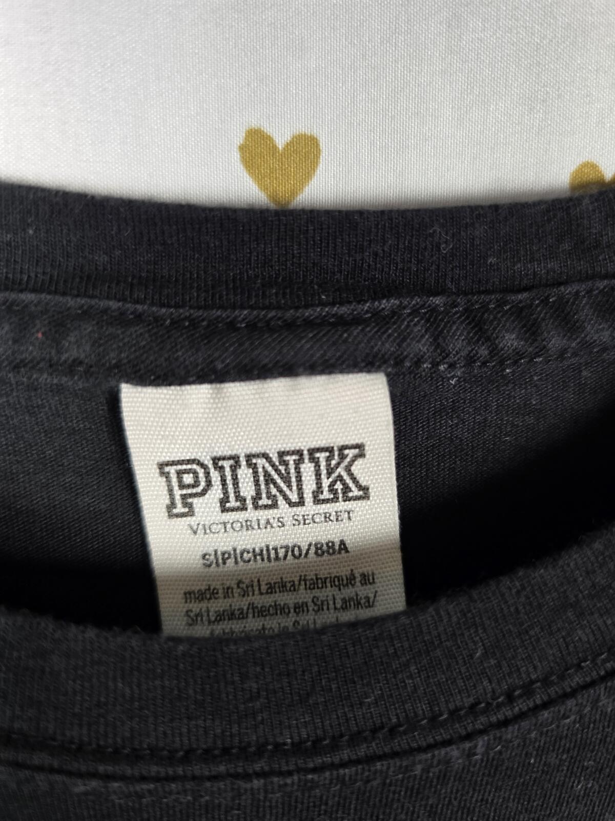 Victorias Secret PINK HTF Rare Hibiscus BLING Long Sleeve TEE Shirt SMALL