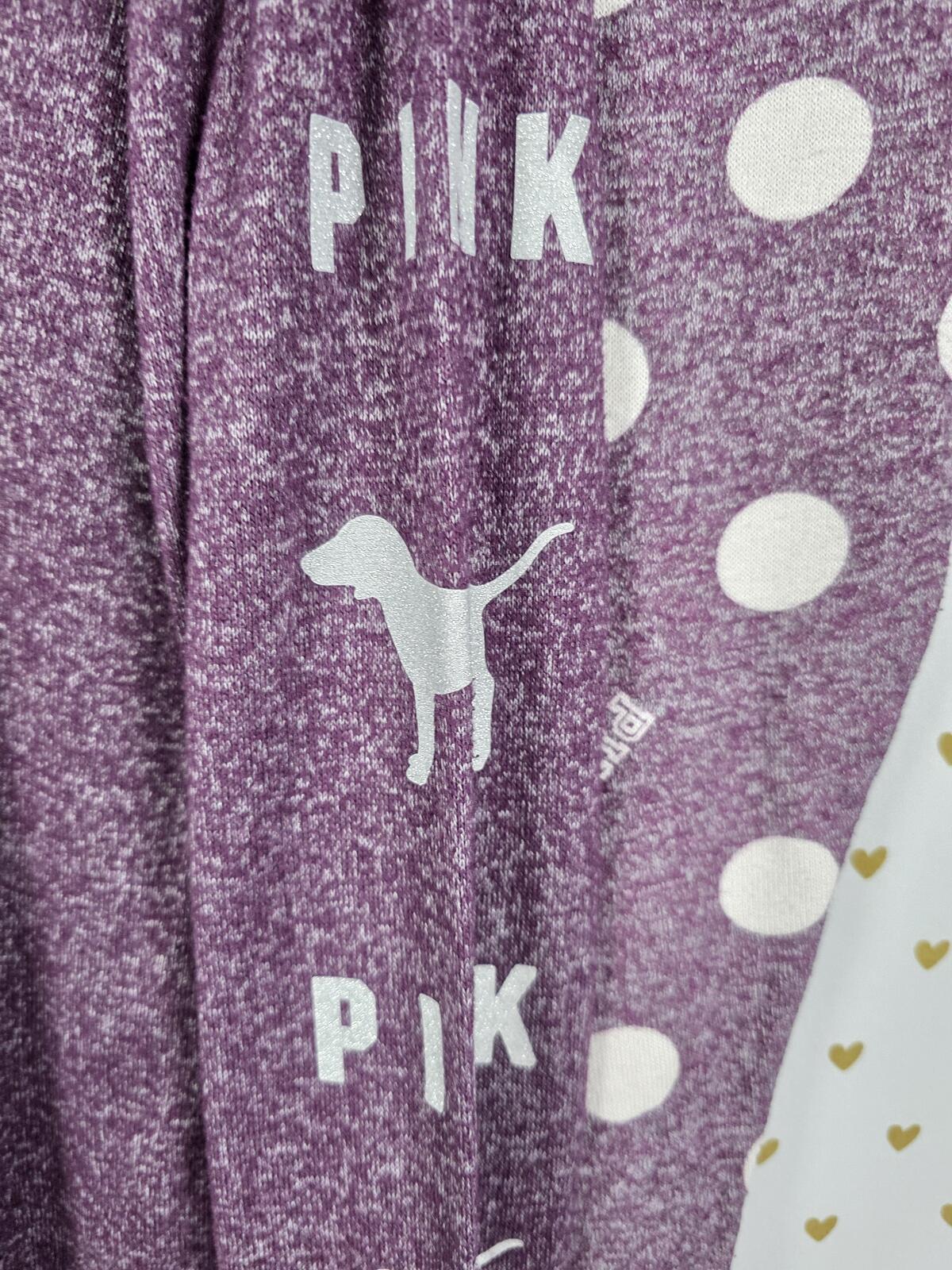 Victorias Secret PINK Polka Dot Lounge Sleep Set 2pc Outfit MED SMALL