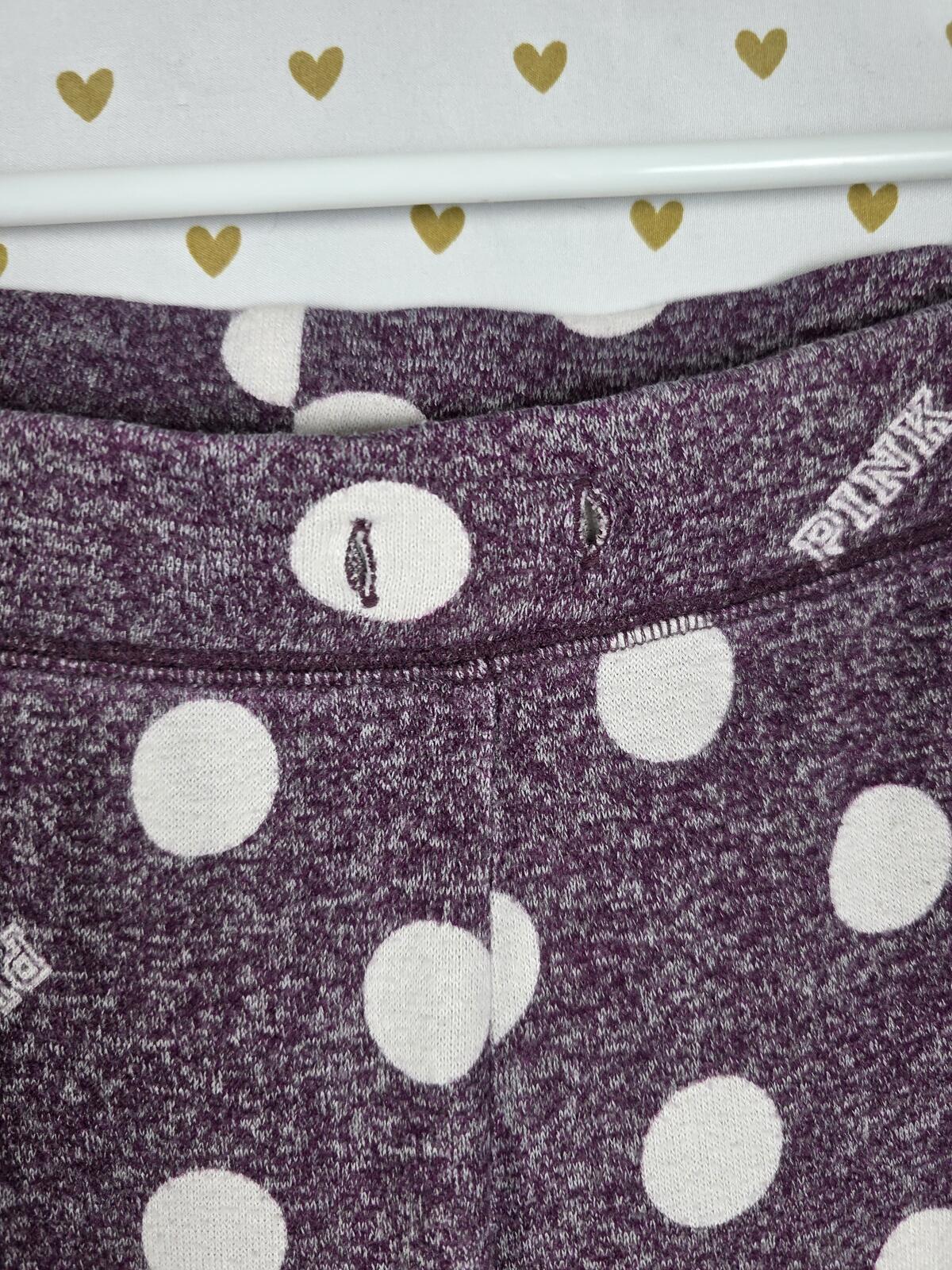 Victorias Secret PINK Polka Dot Lounge Sleep Set 2pc Outfit MED SMALL