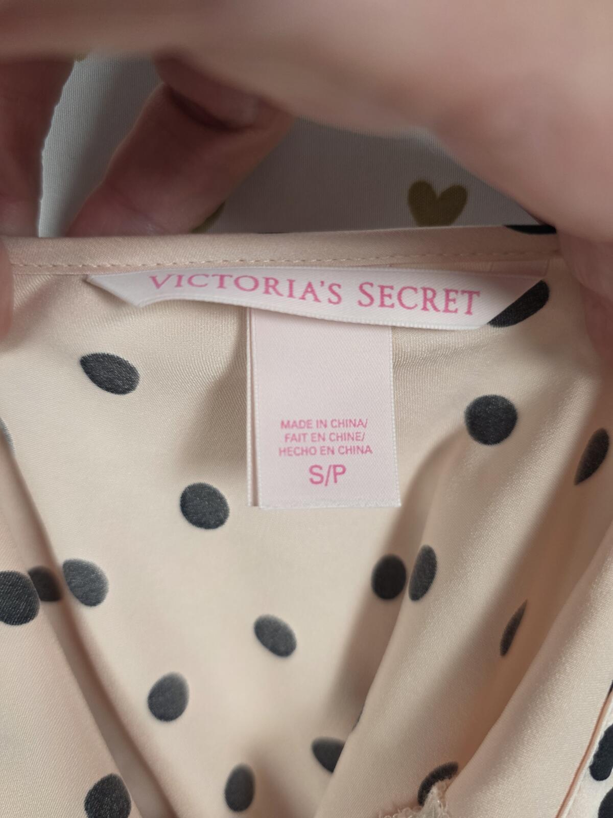 Victorias secret Polka Dot Satin Sleep ROMPER outfit Nightie SMALL