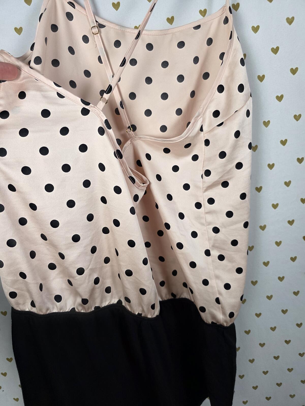 Victorias secret Polka Dot Satin Sleep ROMPER outfit Nightie SMALL