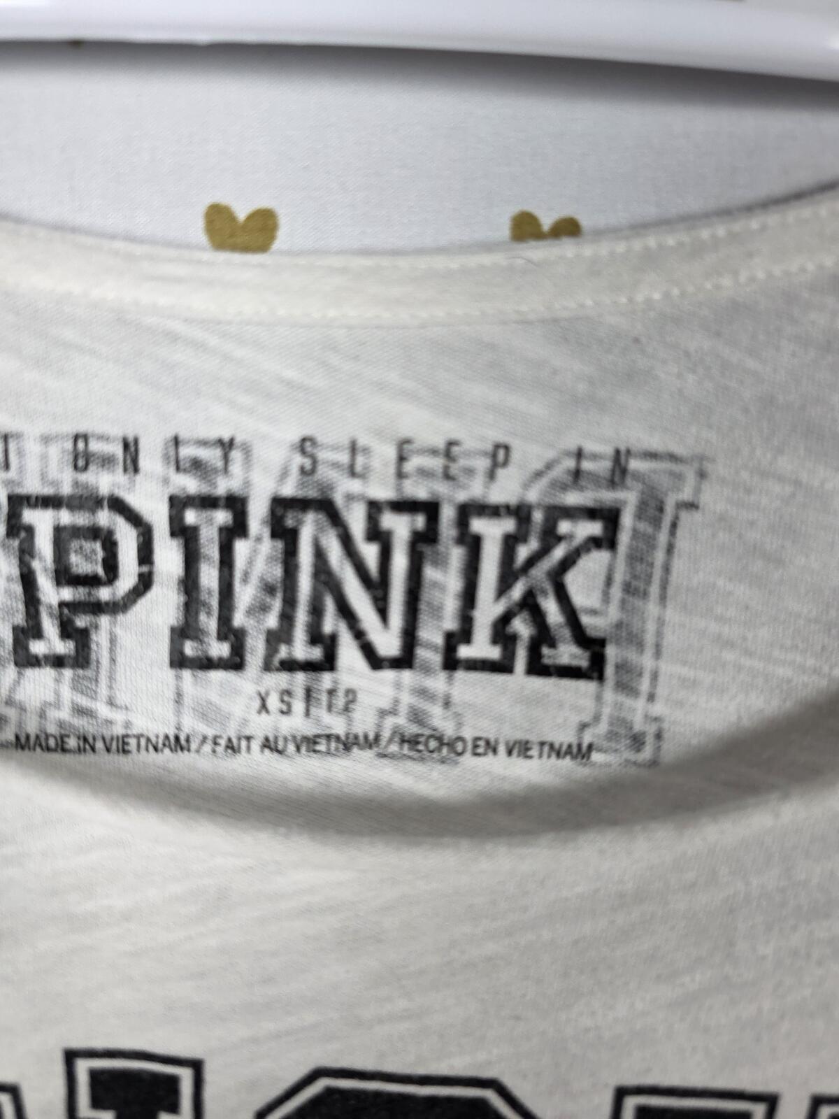 Victorias Secret PINK I WOKE UP LIKE THIS Nightgown XS Nightie Sleep Shirt