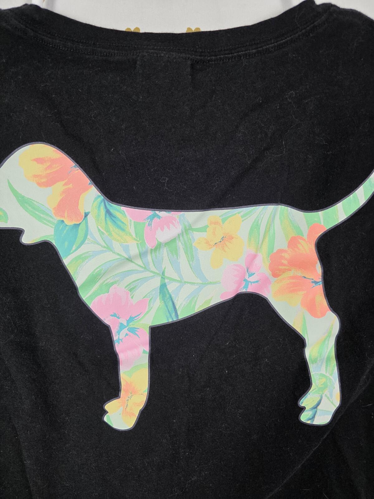 Victorias Secret PINK Small PASTEL Cropped Dog Logo cute tee shirt
