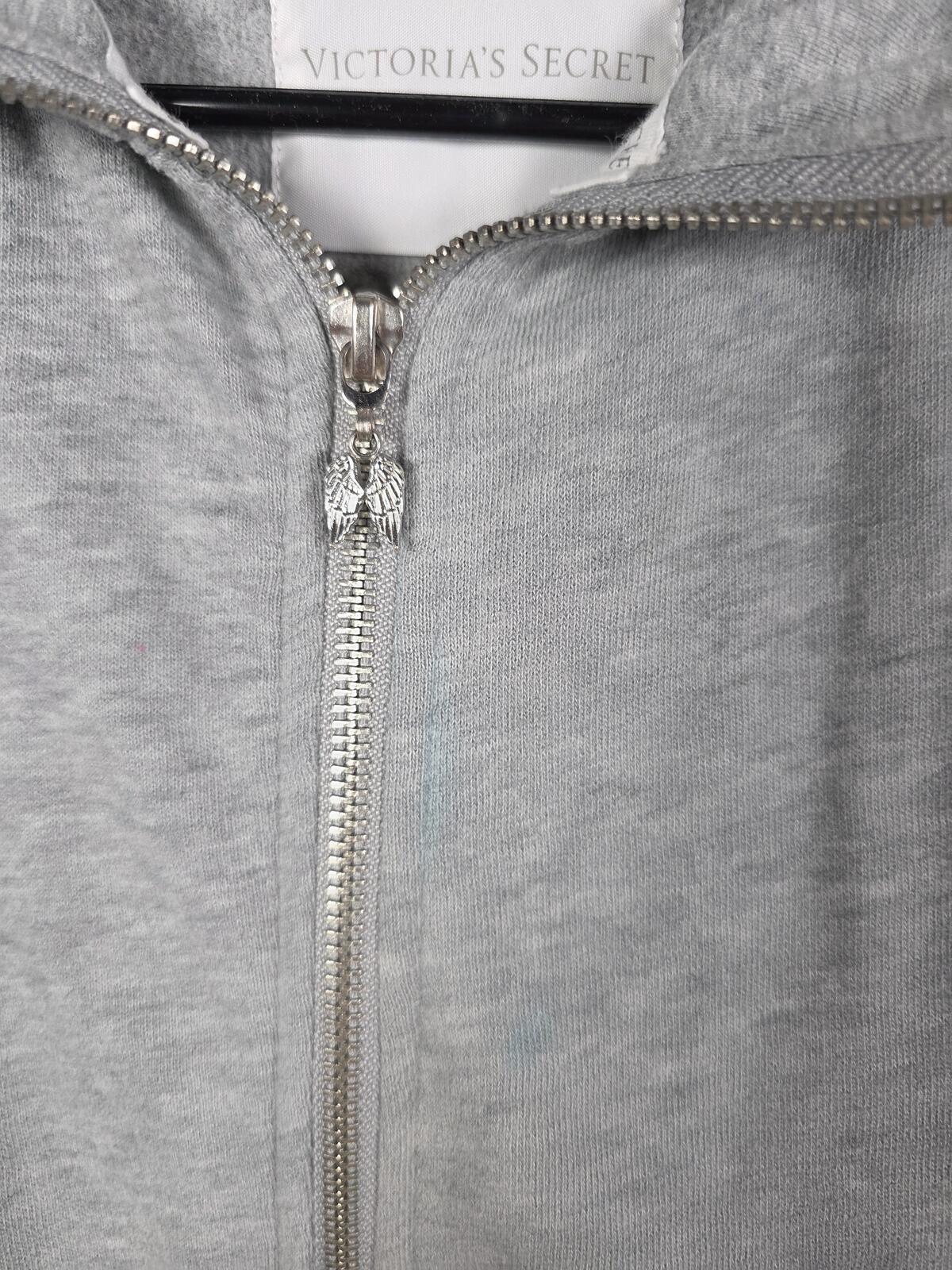 Victorias Secret BLING WINGS Full zip hoodie jacket SMALL Bling Gold logo HEART