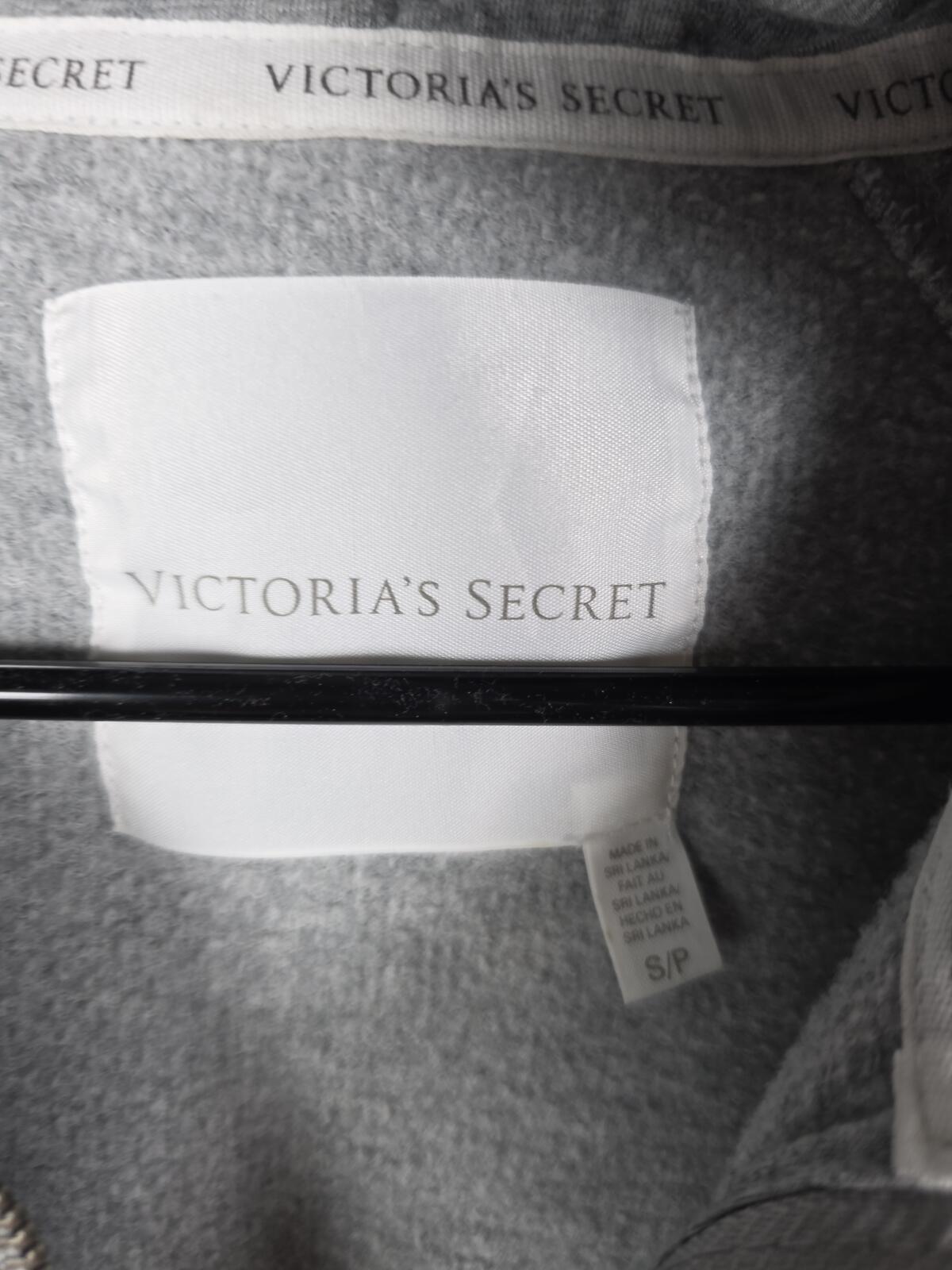 Victorias Secret BLING WINGS Full zip hoodie jacket SMALL Bling Gold logo HEART