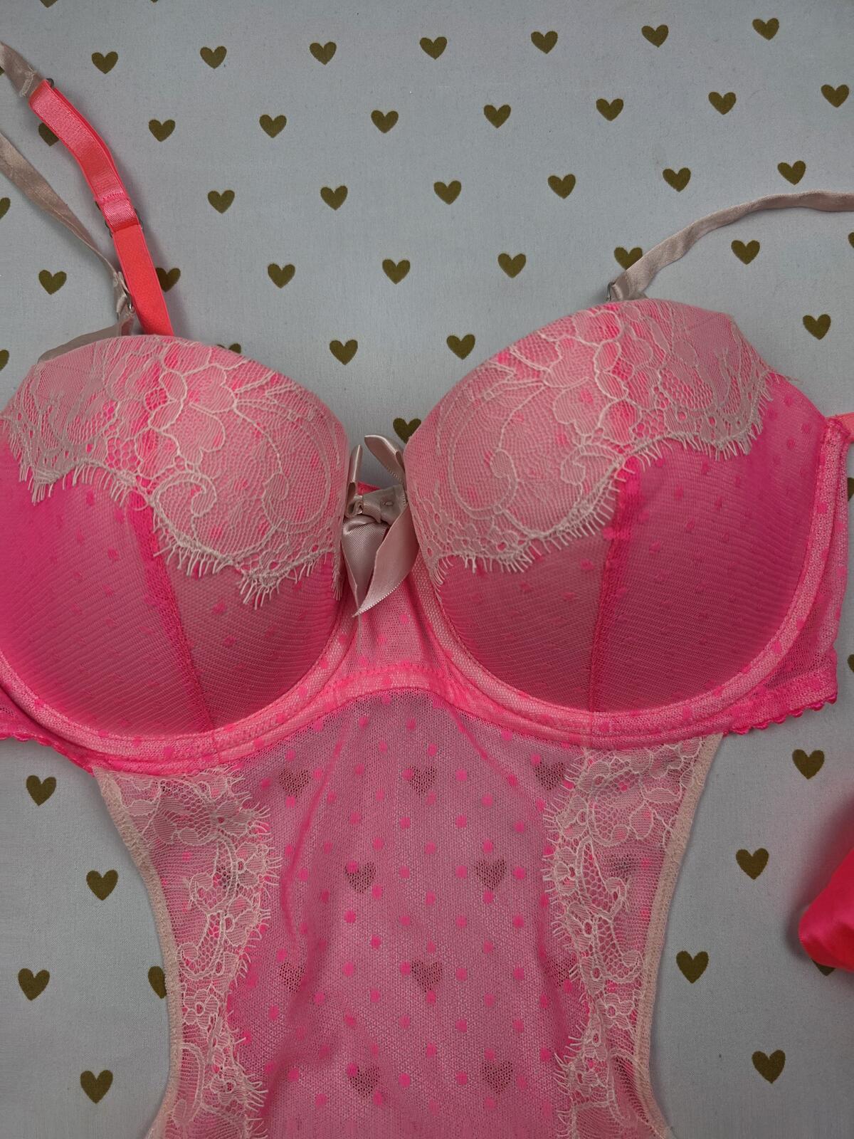 Victorias Secret Sexy Little Things Underwire French Maid Outfit Lingerie 34D