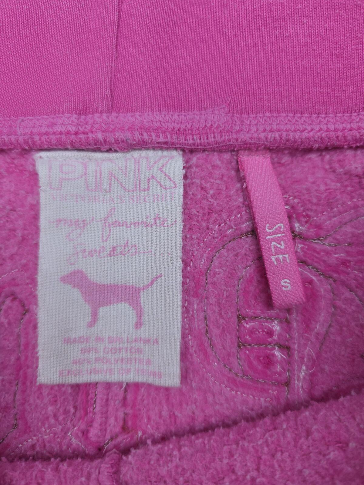 Victorias Secret PINK TOO MUCH TOO LITTLE TIME Vintage Sweat Shorts Logo butt SM