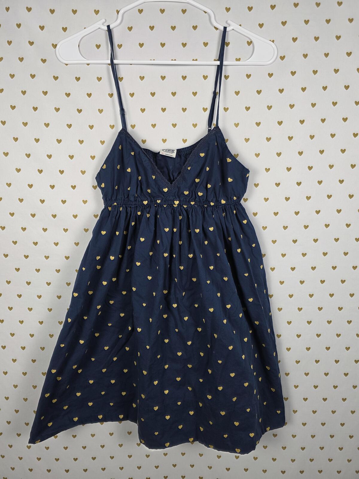 Victorias Secret PINK Embroidered Hearts VINTAGE y2k Cotton Sun Dress Flowy SM